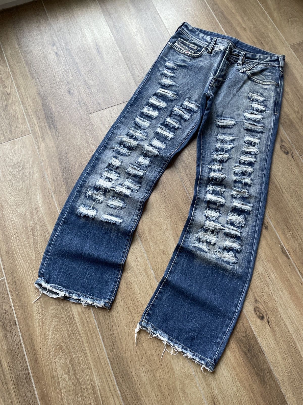 Diesel Vintage Diesel Flared Jeans Japanese Distressed Wide Baggy Size US 32 / EU 48 - 2 Thumbnail