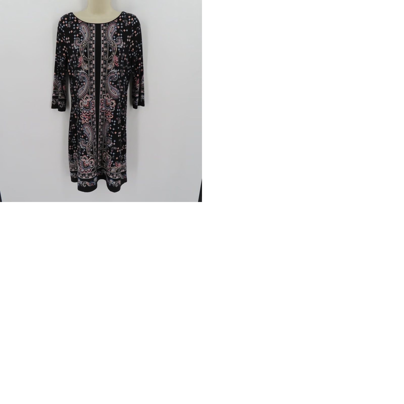 White House Black Market White House Black Market Women Small Black Pink Blue Paisley Scroll Sheath Dress Size S / US 4 / IT 40 - 9 Thumbnail