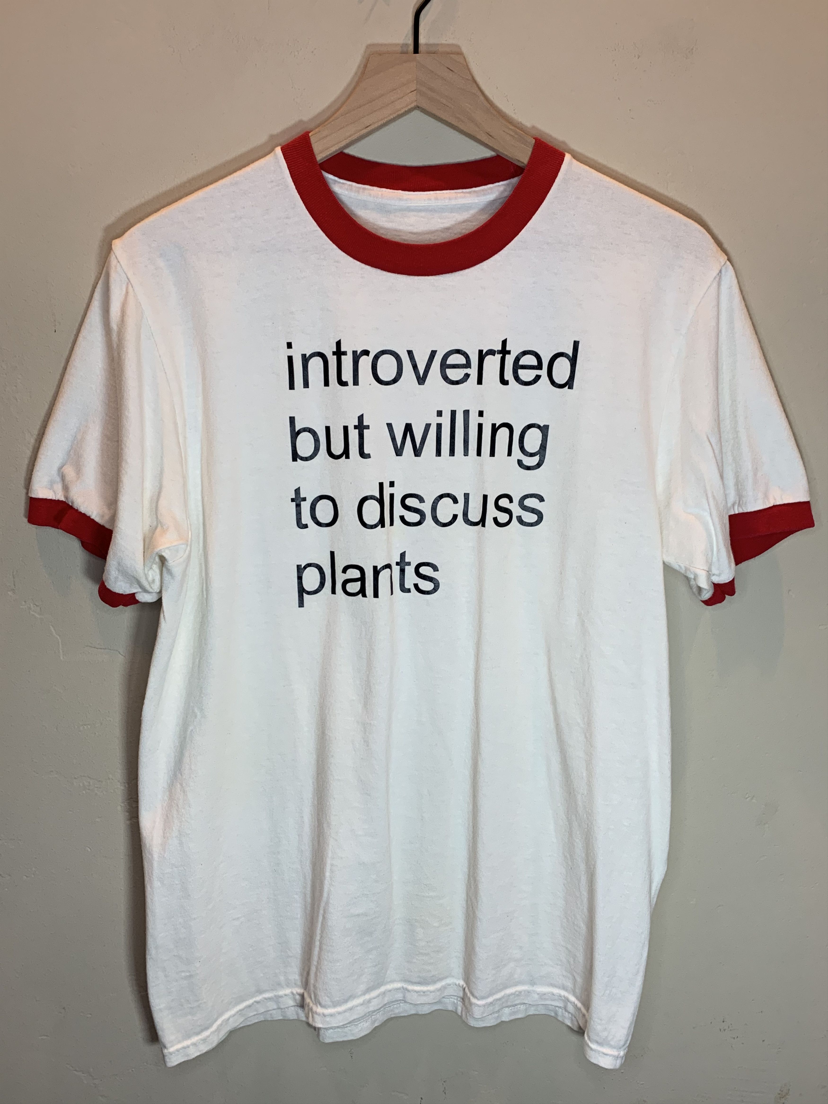 RARE Vintage Introverted But Willing To Discuss Plants Shirt