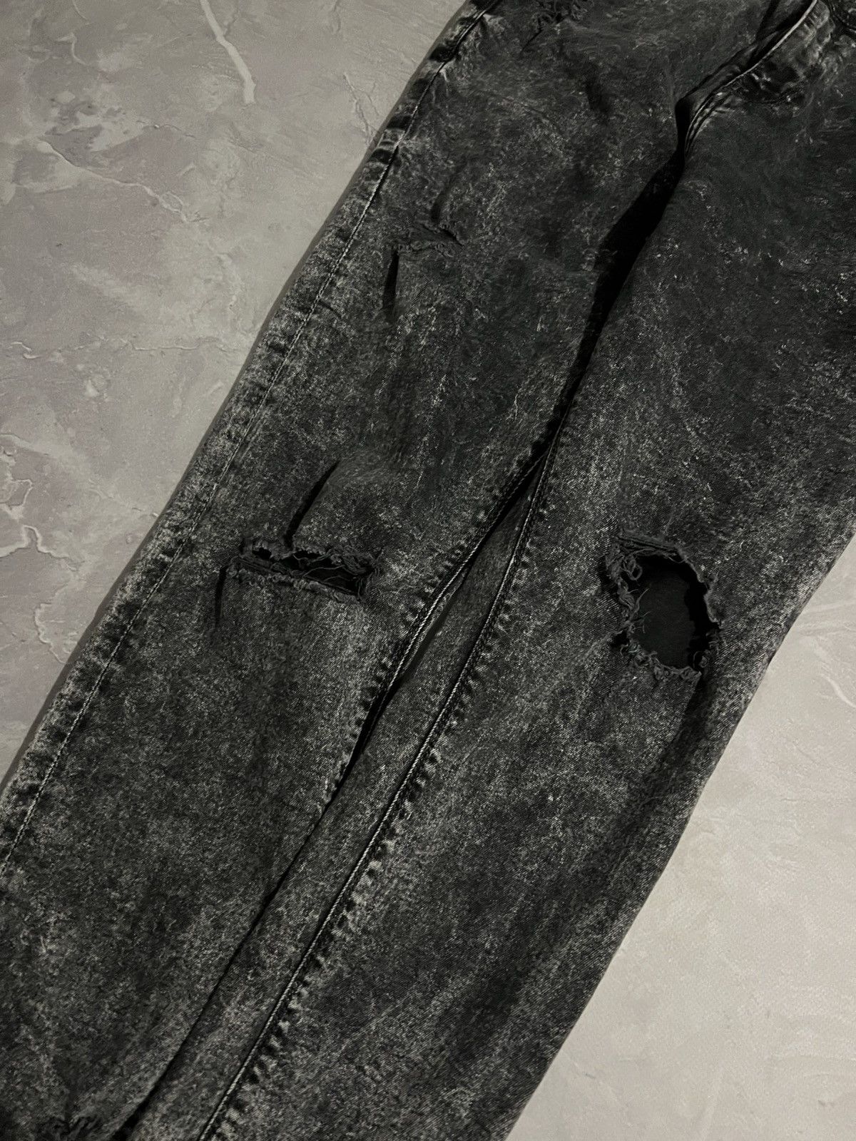 Japanese Brand Y2K Skinny Washed Faded Jeans / Tokyo Vibe Glamour / Grunge Size US 32 / EU 48 - 5 Thumbnail