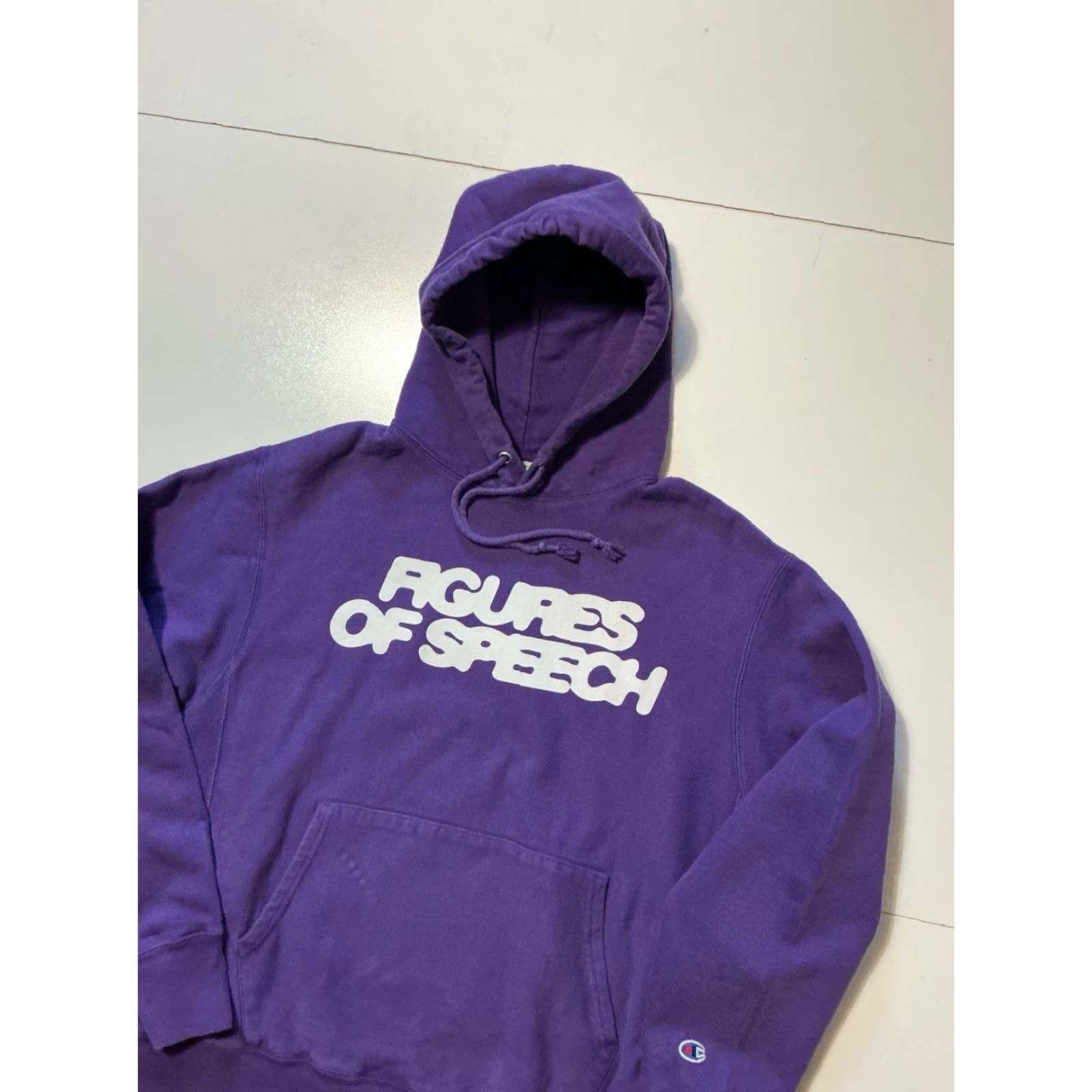 Champion VINTAGE Champion Reverse Weave Figures Of Speech Virgil Abloh Purple Pullover Hoodie LG Size US L / EU 52-54 / 3 - 3 Thumbnail