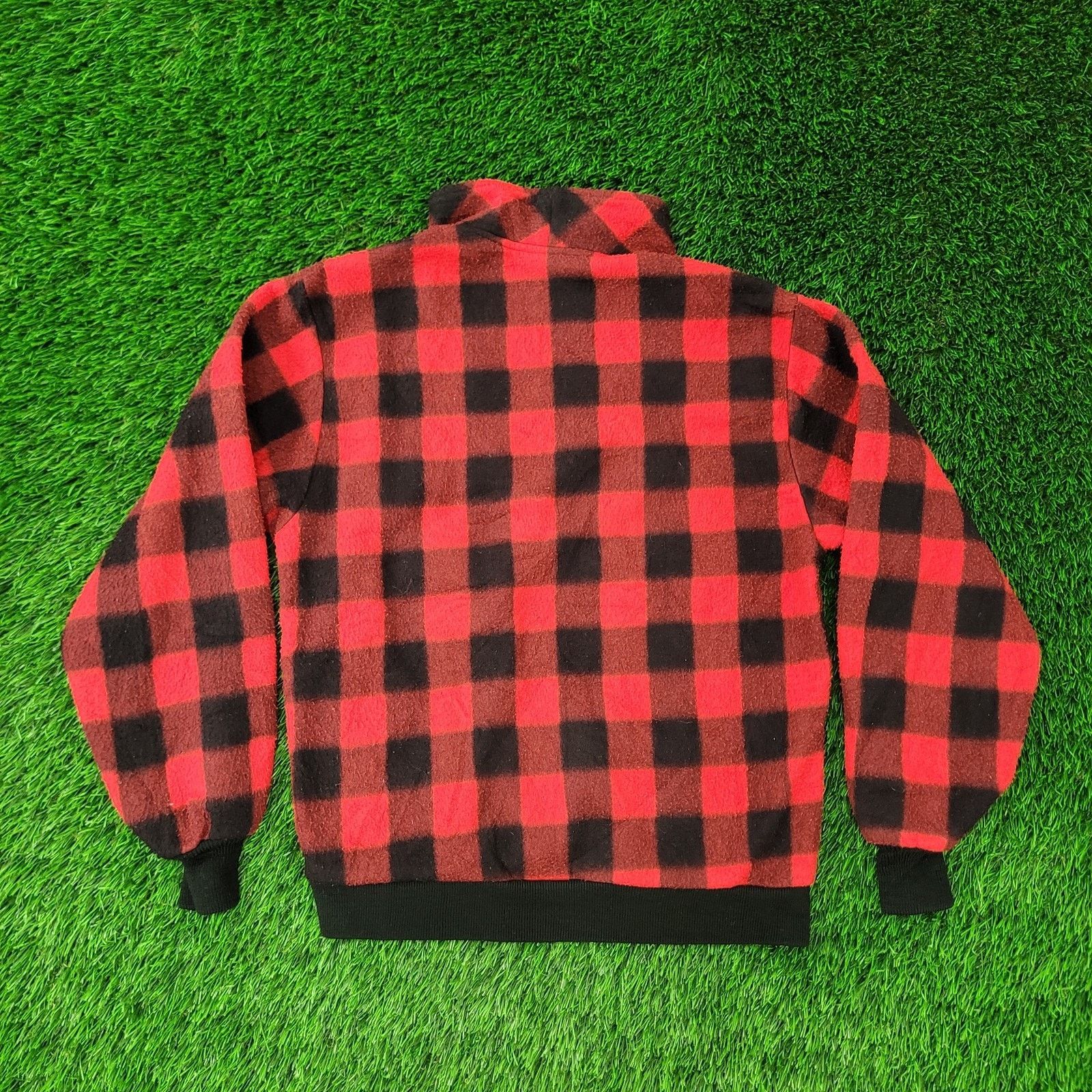 UNIONBAY VTG Unionbay 1/2 Zip Buffalo Plaid Fleece Anorak Womens L Size M / US 6-8 / IT 42-44 - 6 Thumbnail