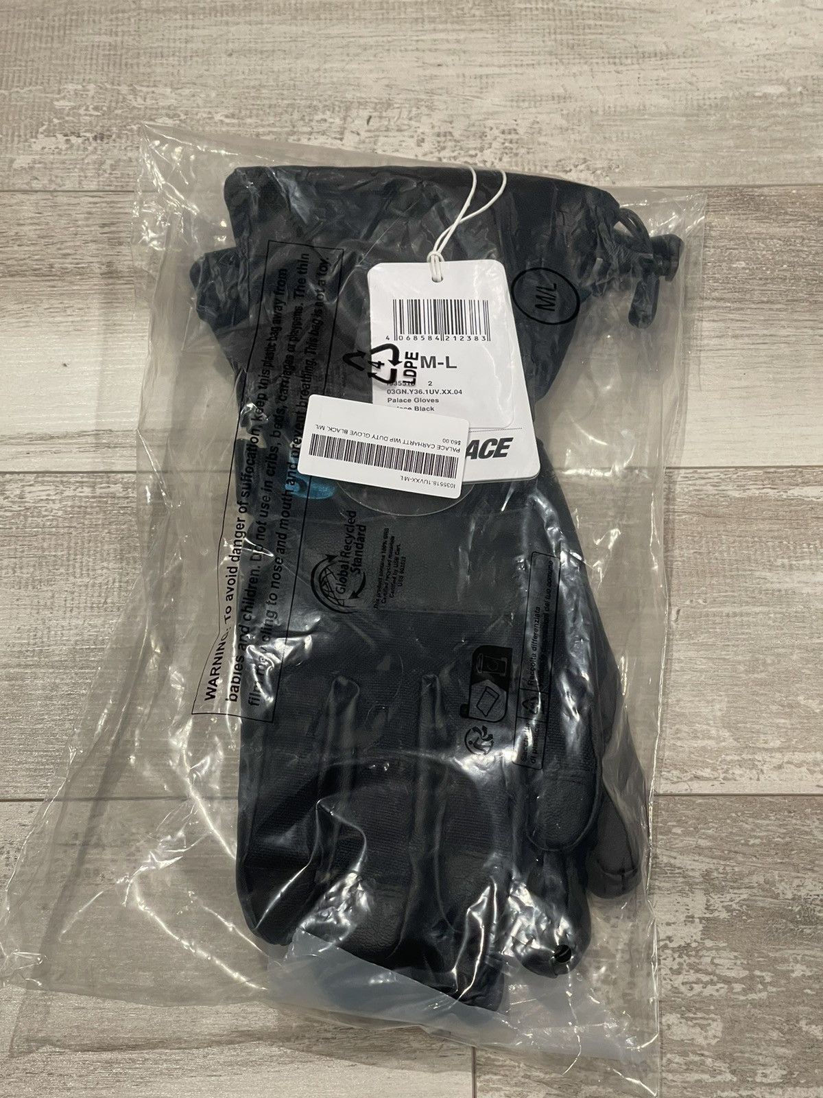 Palace Carhartt WIP Duty Gloves Black