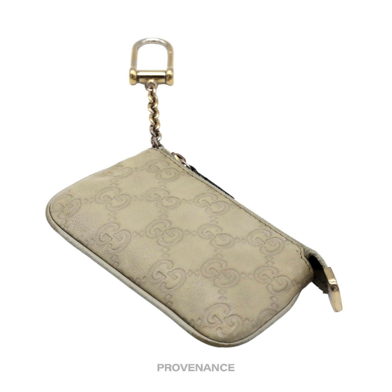 Gucci 🔴 Gucci Key Pouch Cles - Cream GG Guccissima Leather Size ONE SIZE - 3 Thumbnail