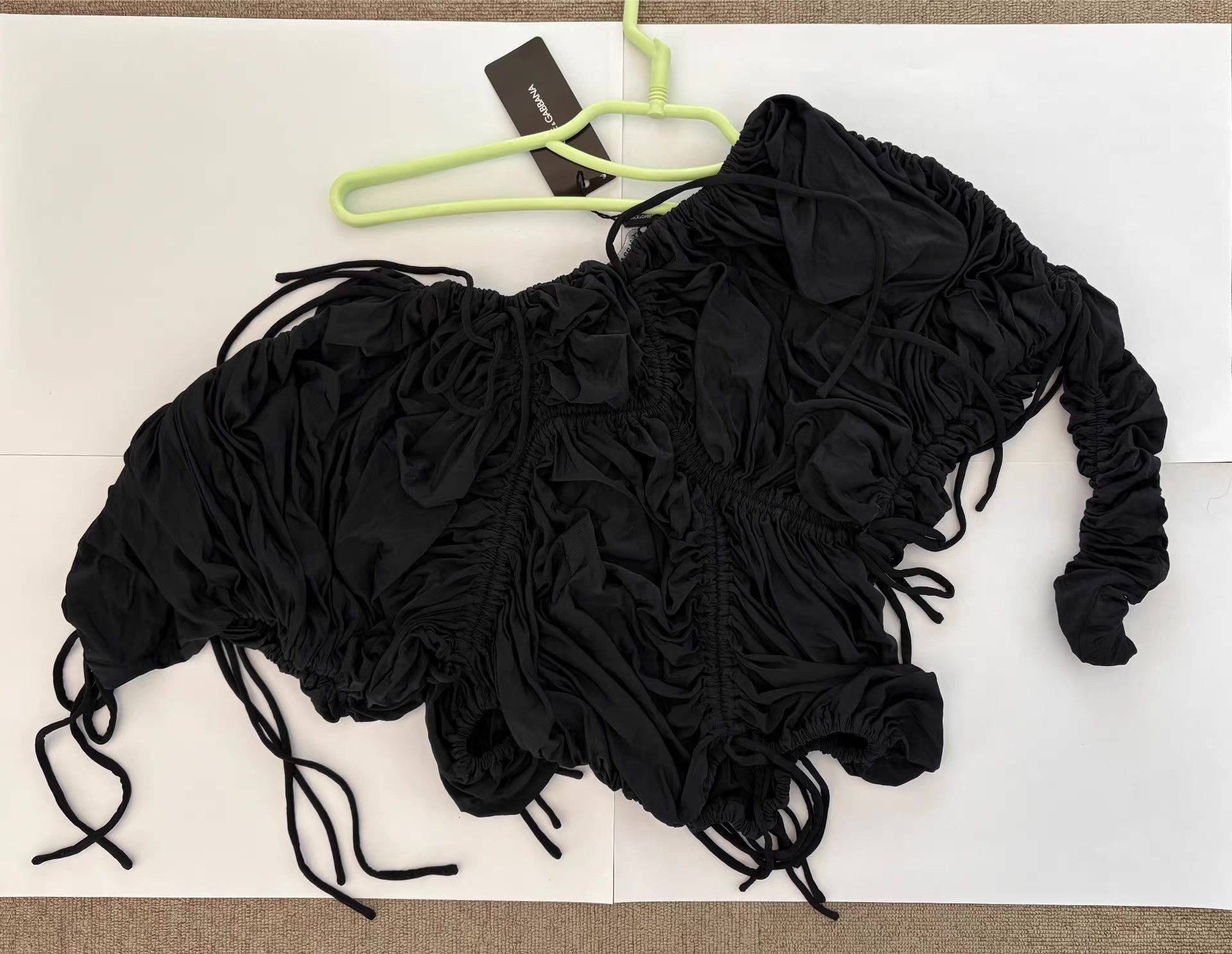 Dolce & Gabbana Dolce & Gabbana (DG) 2003SS Lace-Up Draped Top Ｑ21 Size M / US 6-8 / IT 42-44 - 4 Thumbnail