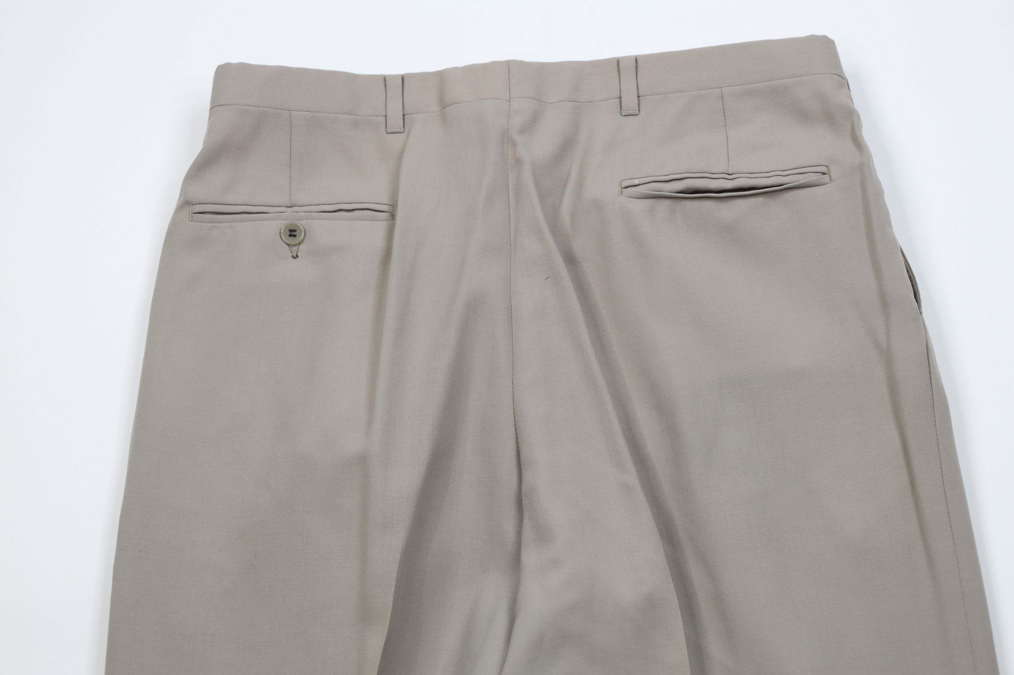 Christian Dior Monsieur Vintage 90s Christian Dior Wool Wide Leg Chino Pants USA Size US 32 / EU 48 - 12 Thumbnail