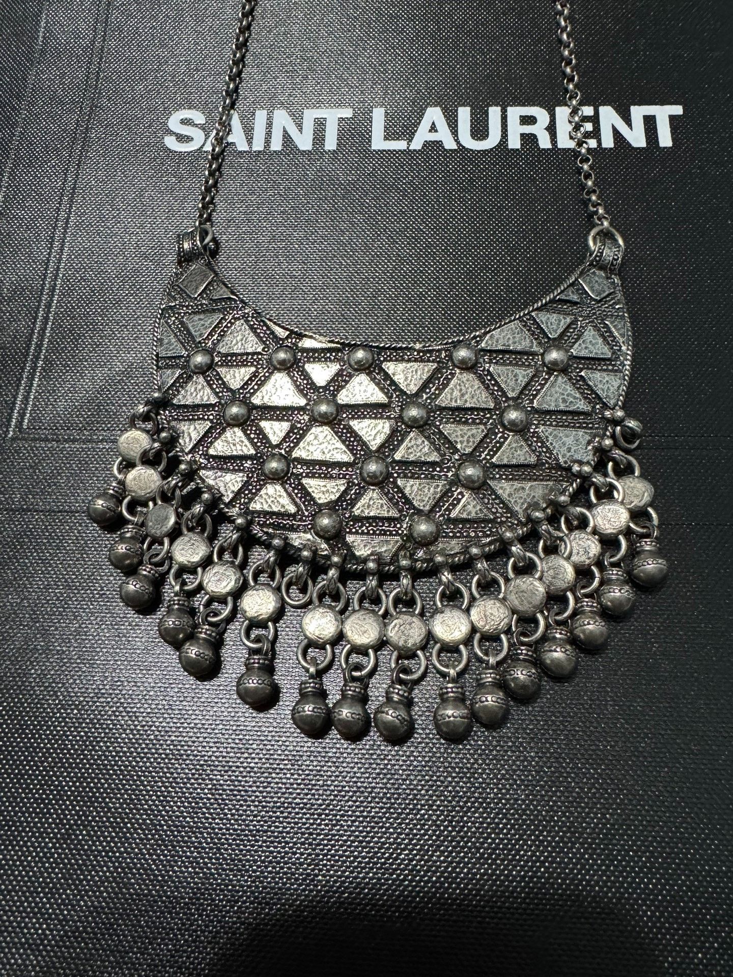 Saint Laurent Paris Saint laurent Mingzu Wind Heavy Industry Necklace 2501-Next Size ONE SIZE - 2 Thumbnail