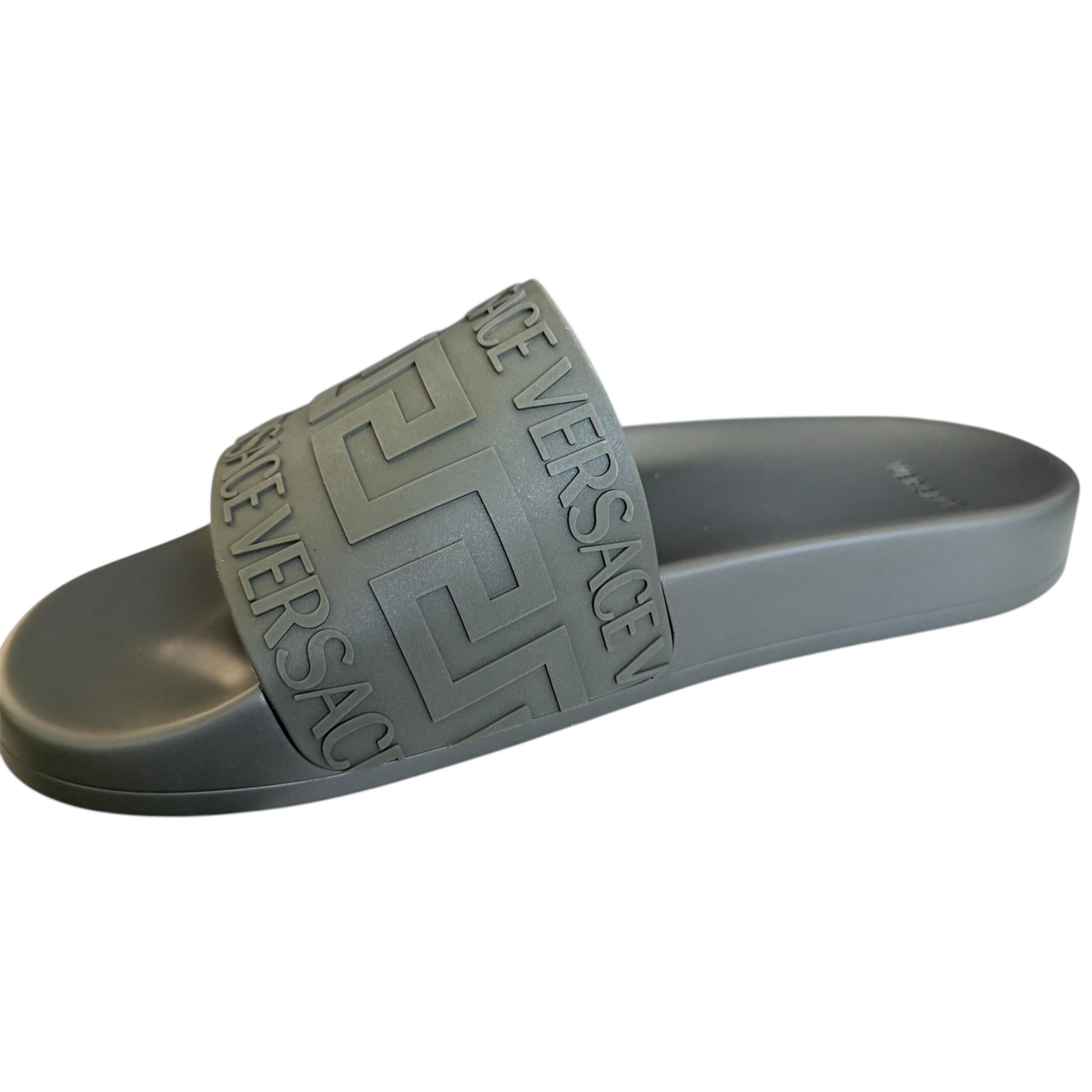 Versace Versace 1006272 Men's Green Greca Gomma Pool Slide, sizes 41 Size US 8 / EU 41 - 7 Thumbnail