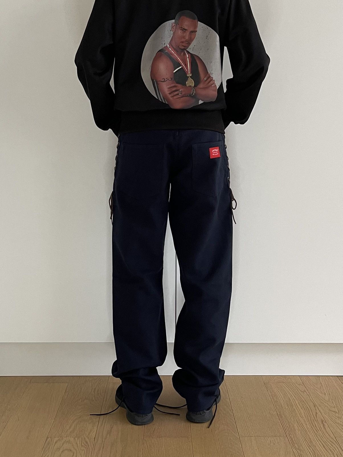 Undercover Undercover Summer Madness SS08 Navy Pants With Side Lace Up Size US 32 / EU 48 - 14 Thumbnail