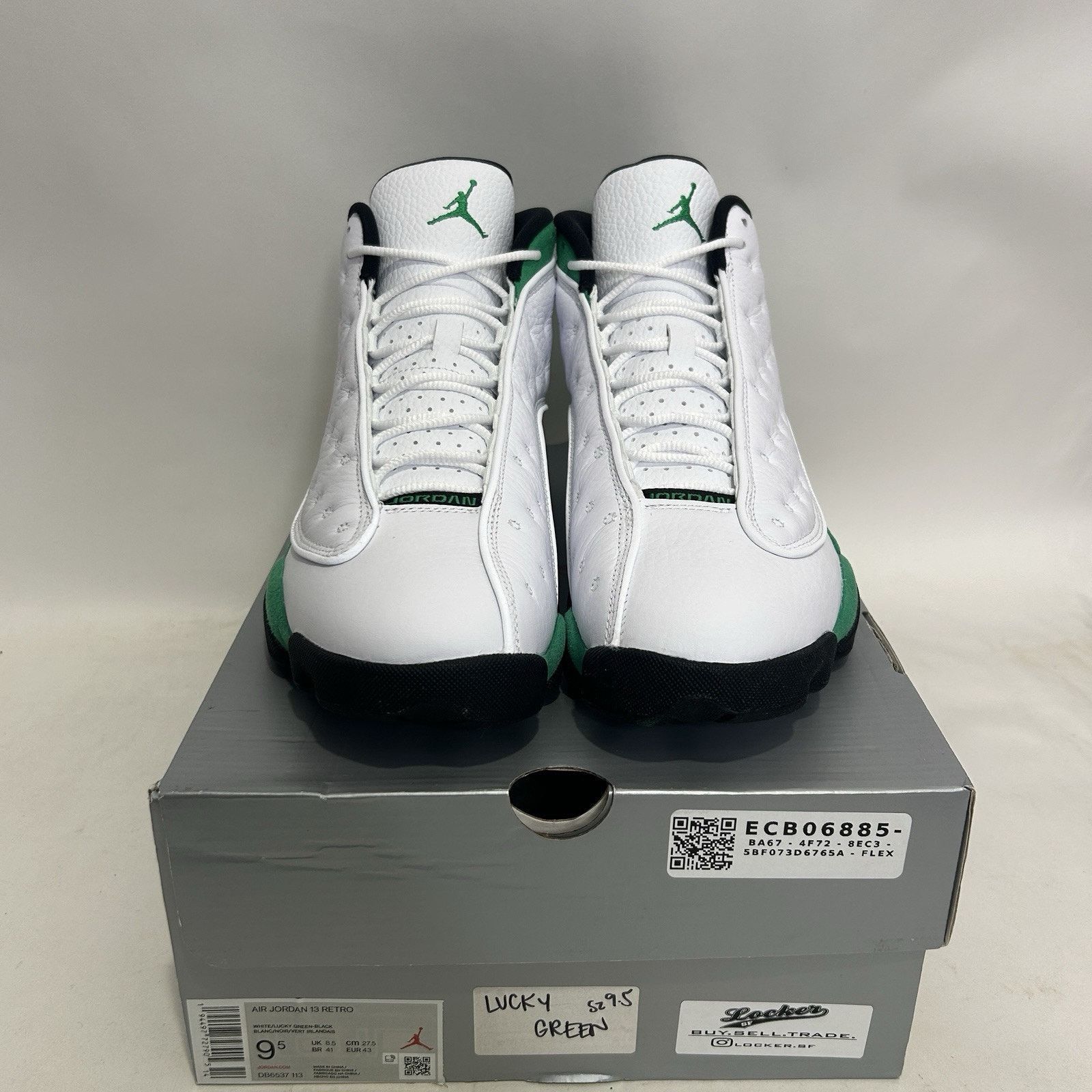 Jordan Brand Nike Air Jordan 13 Retro "White Lucky Green" 2020 Size US 9.5 / EU 42-43 - 2 Thumbnail