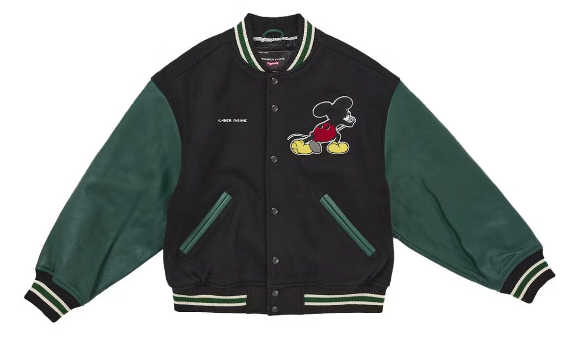 Supreme Number (N)ine Mickey Varsity Jacket Black Size US M / EU 48-50 / 2 - 1 Thumbnail