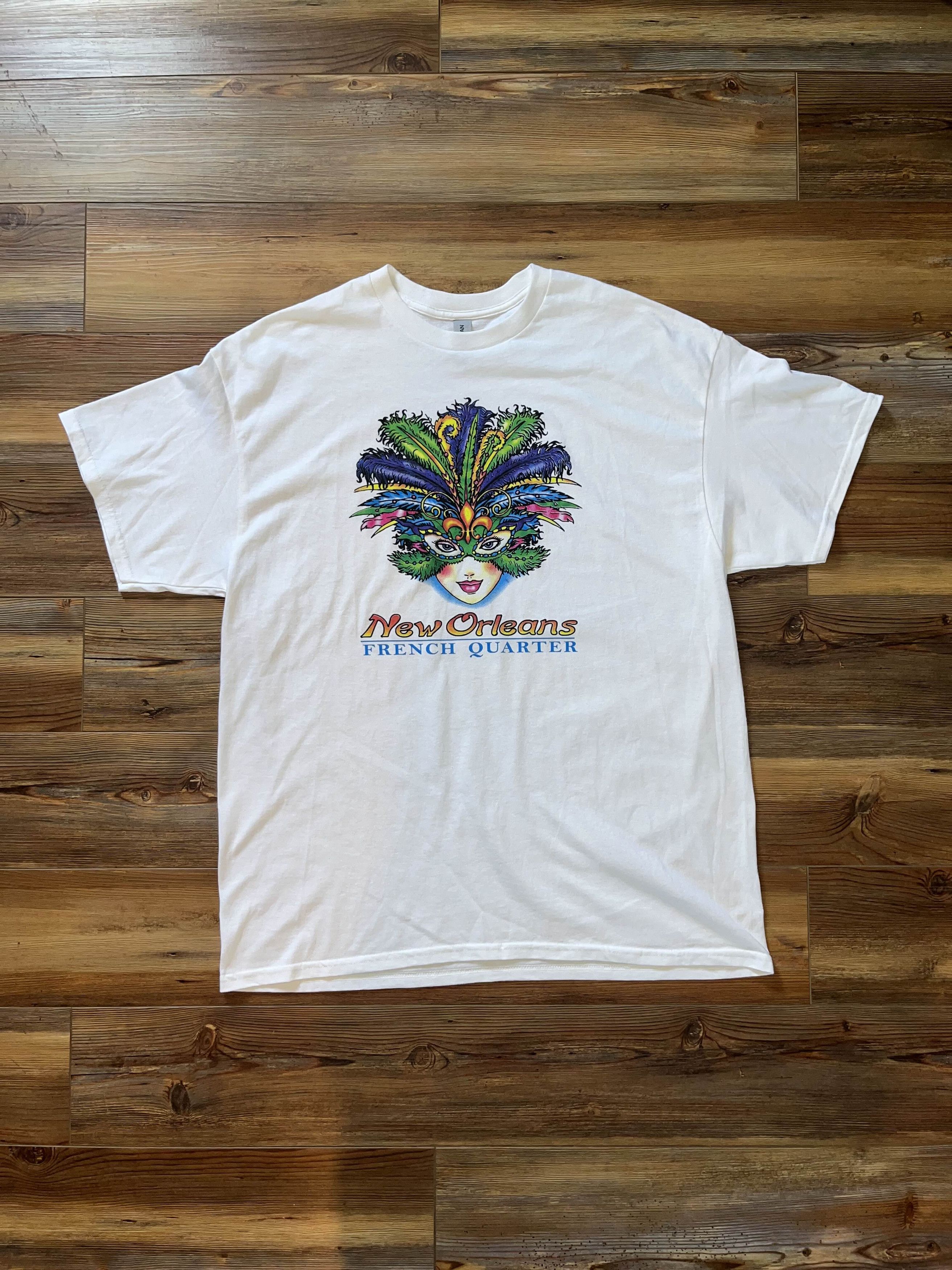 Vintage 90s / Y2K New Orleans French Quarter Mardi Gras Shirt Size US XL / EU 56 / 4 - 1 Thumbnail