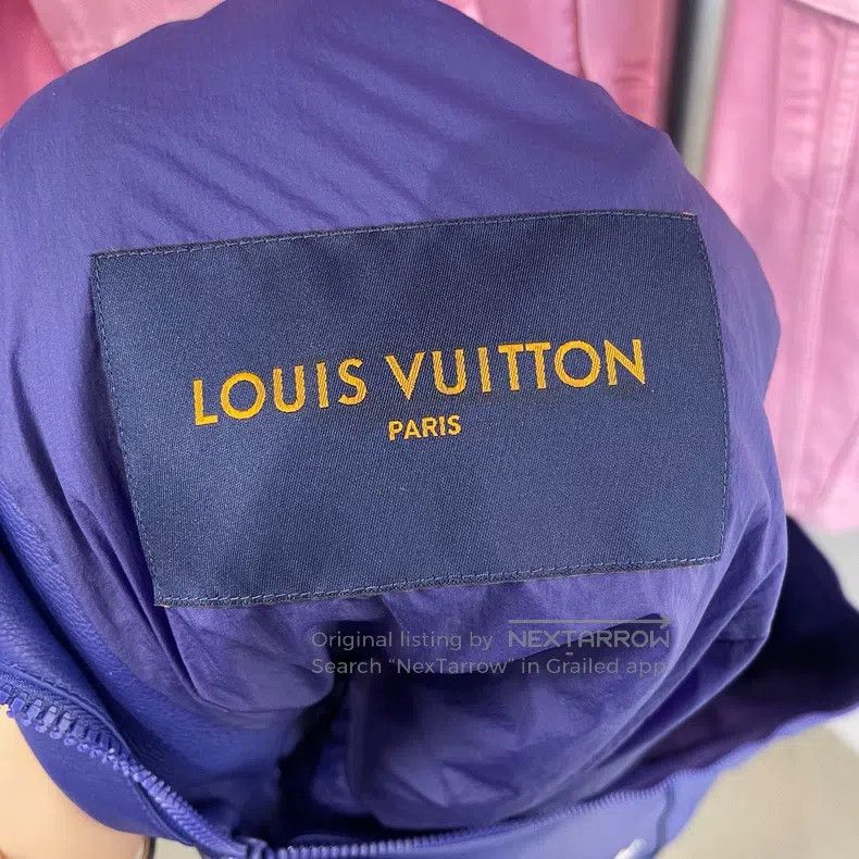 Louis Vuitton Louis Vuitton Purple Hooded Leather Jacket Size US L / EU 52-54 / 3 - 3 Thumbnail