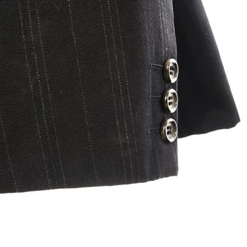 Comme des Garcons Homme Plus Jacket Striped single tailored 2 button flap pocket Black Size US M / EU 48-50 / 2 - 5 Thumbnail