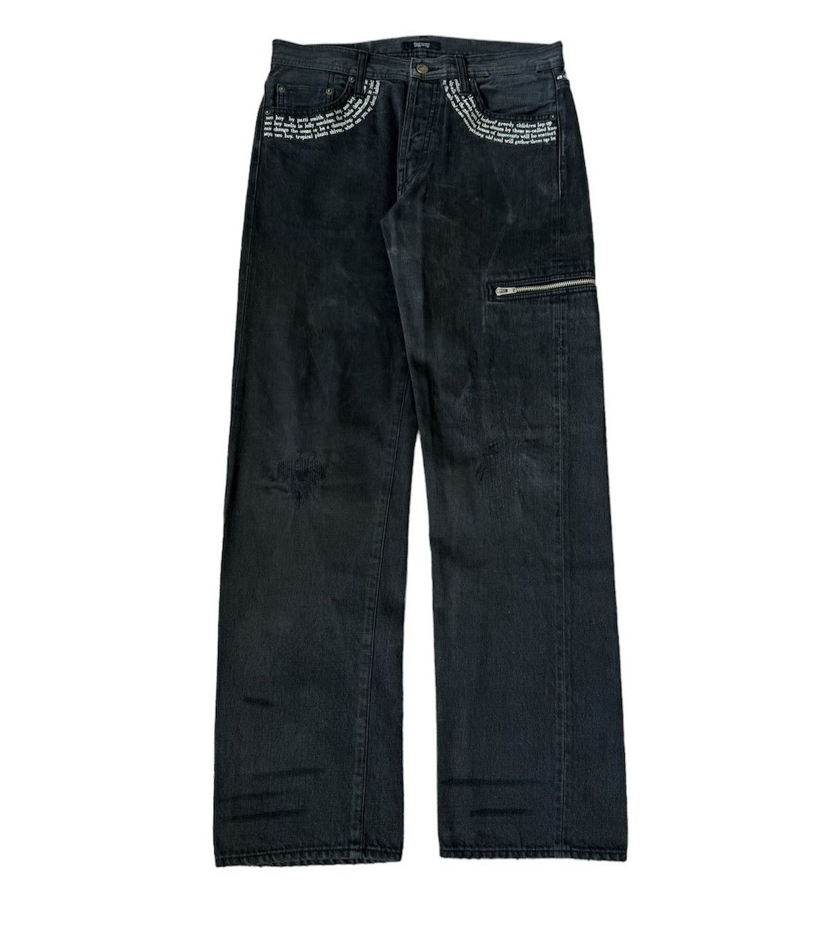 Pre-owned Undercover Ss09 “neoboy” Patti Smith Poem Embroidery