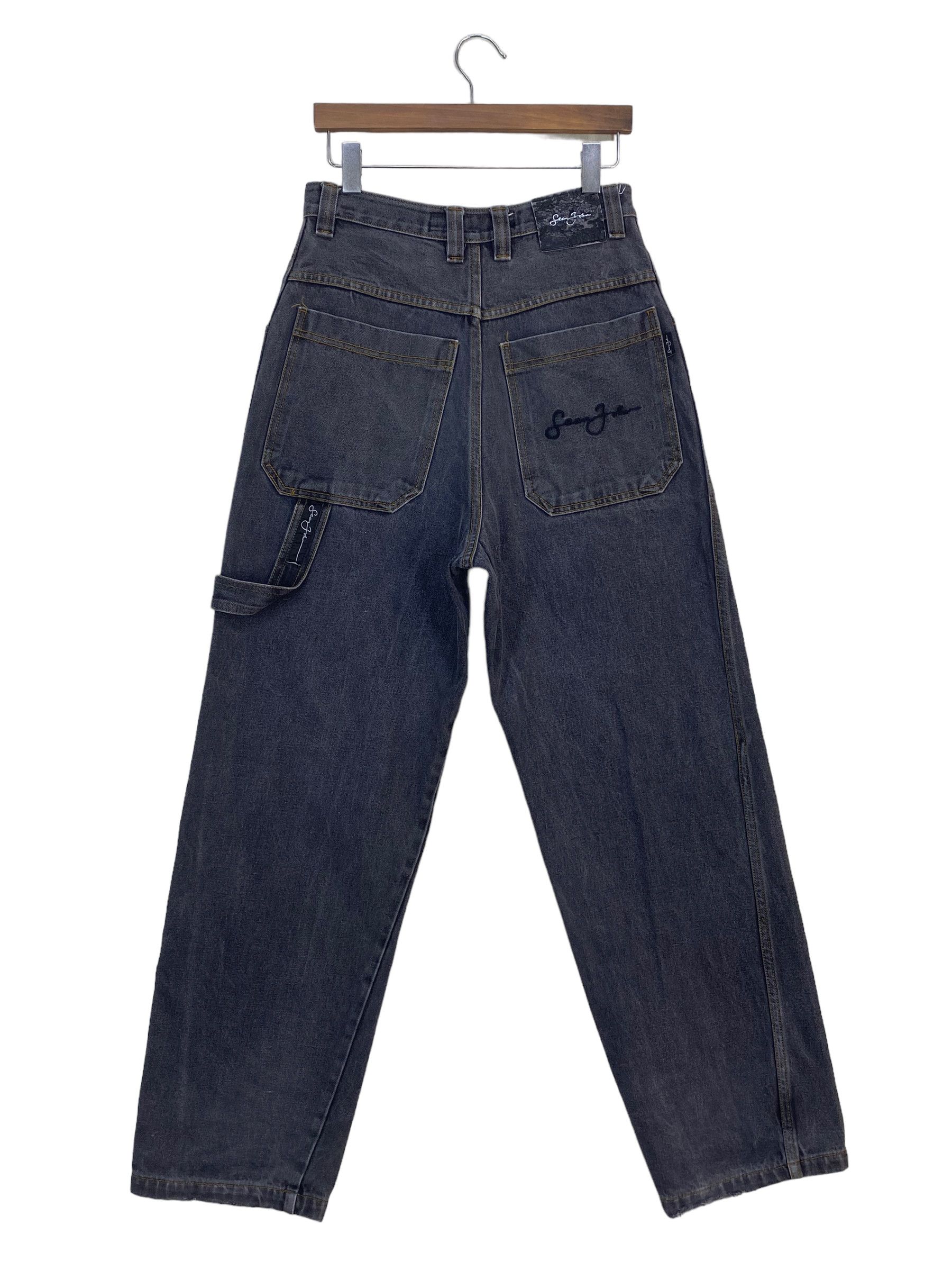 image of Distressed Denim x Sean John Carpenter Jeans Hip Hop Skateboard Pants Baggy in Black (Size 30)