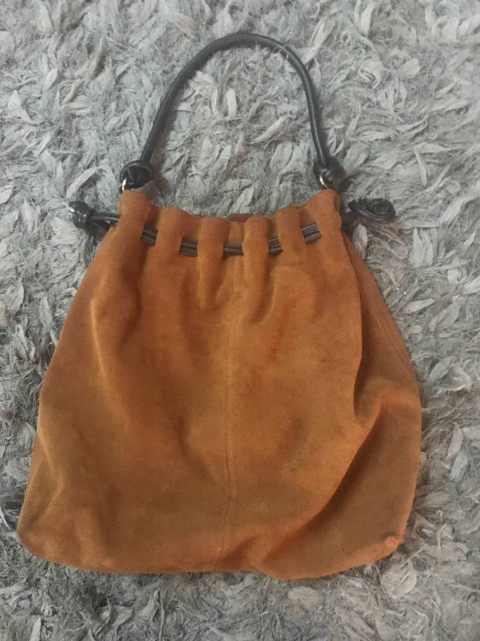 Designer × Japanese Brand × Leather Japanese Brand Suede Leather Bucket Bag Size ONE SIZE - 1 Thumbnail