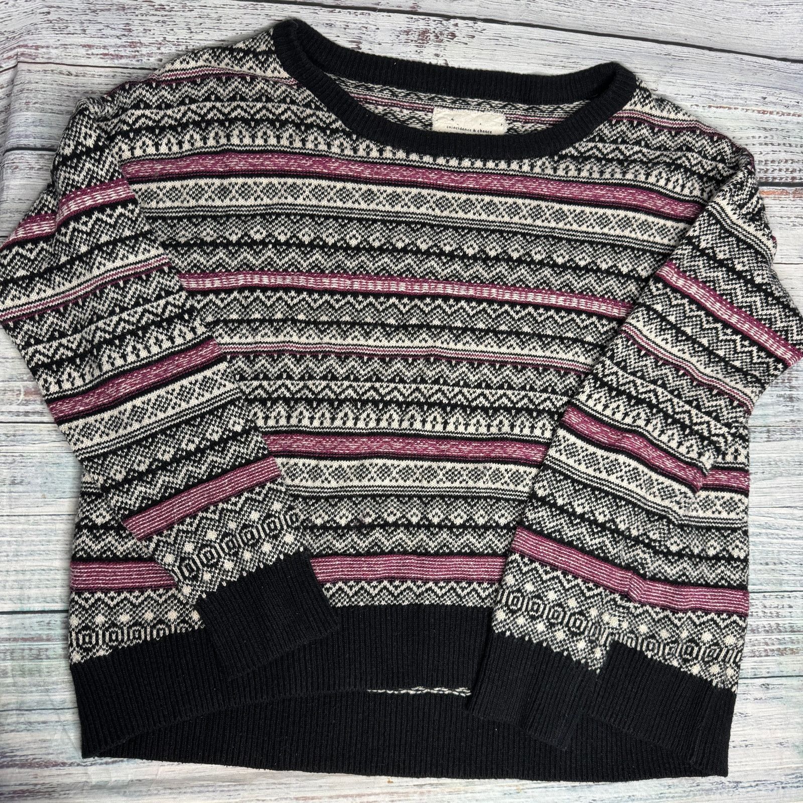 Anthropologie Anthropologie Coincidence & Chance Fair Isle Sweater Med Size M / US 6-8 / IT 42-44 - 1 Thumbnail