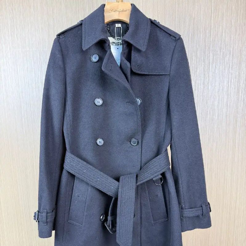 Burberry Burberry Black Wool Women's Trench Coat Size M / US 6-8 / IT 42-44 - 1 Thumbnail