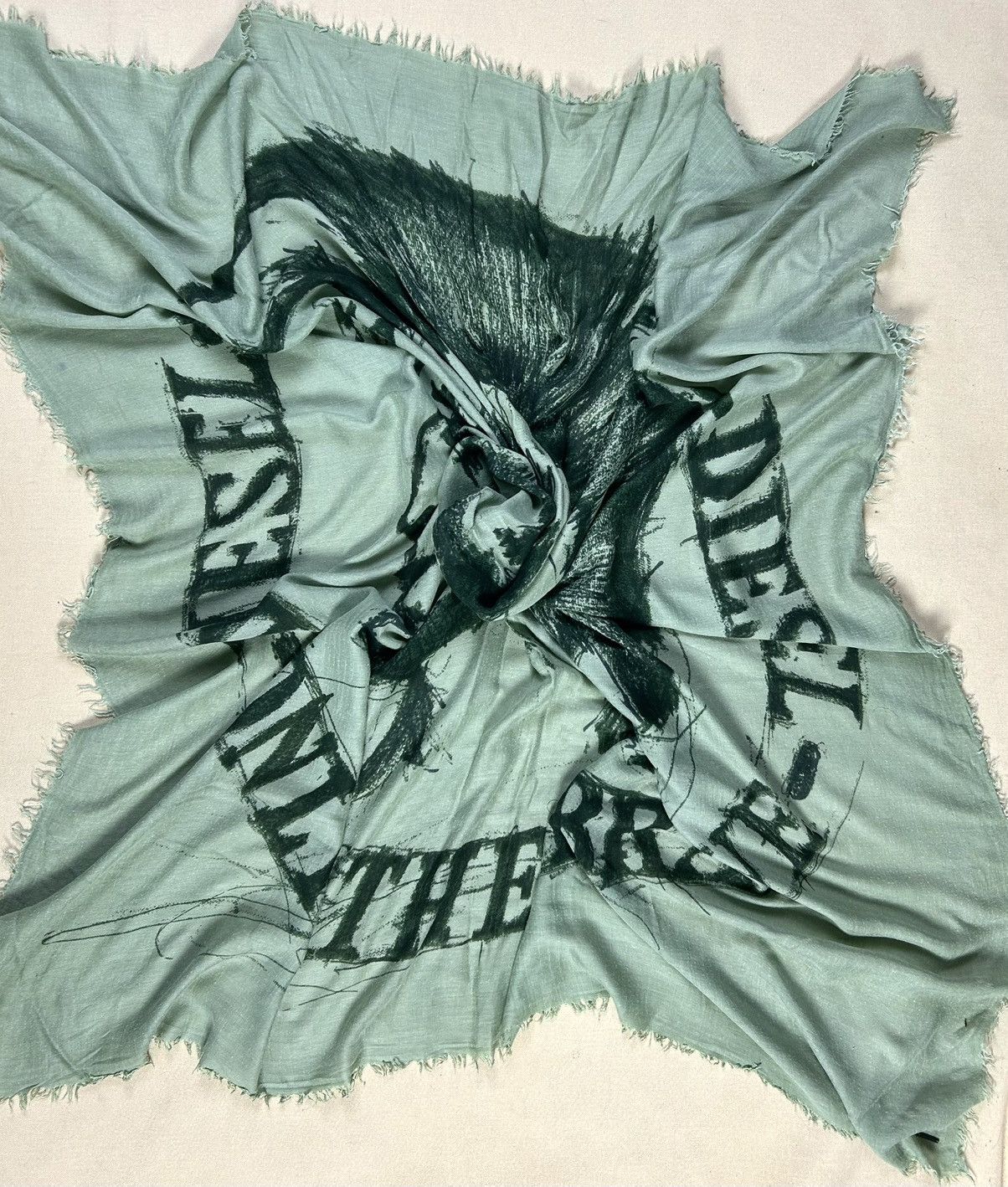 Diesel Diesel light green viscose scarf Size ONE SIZE - 2 Thumbnail
