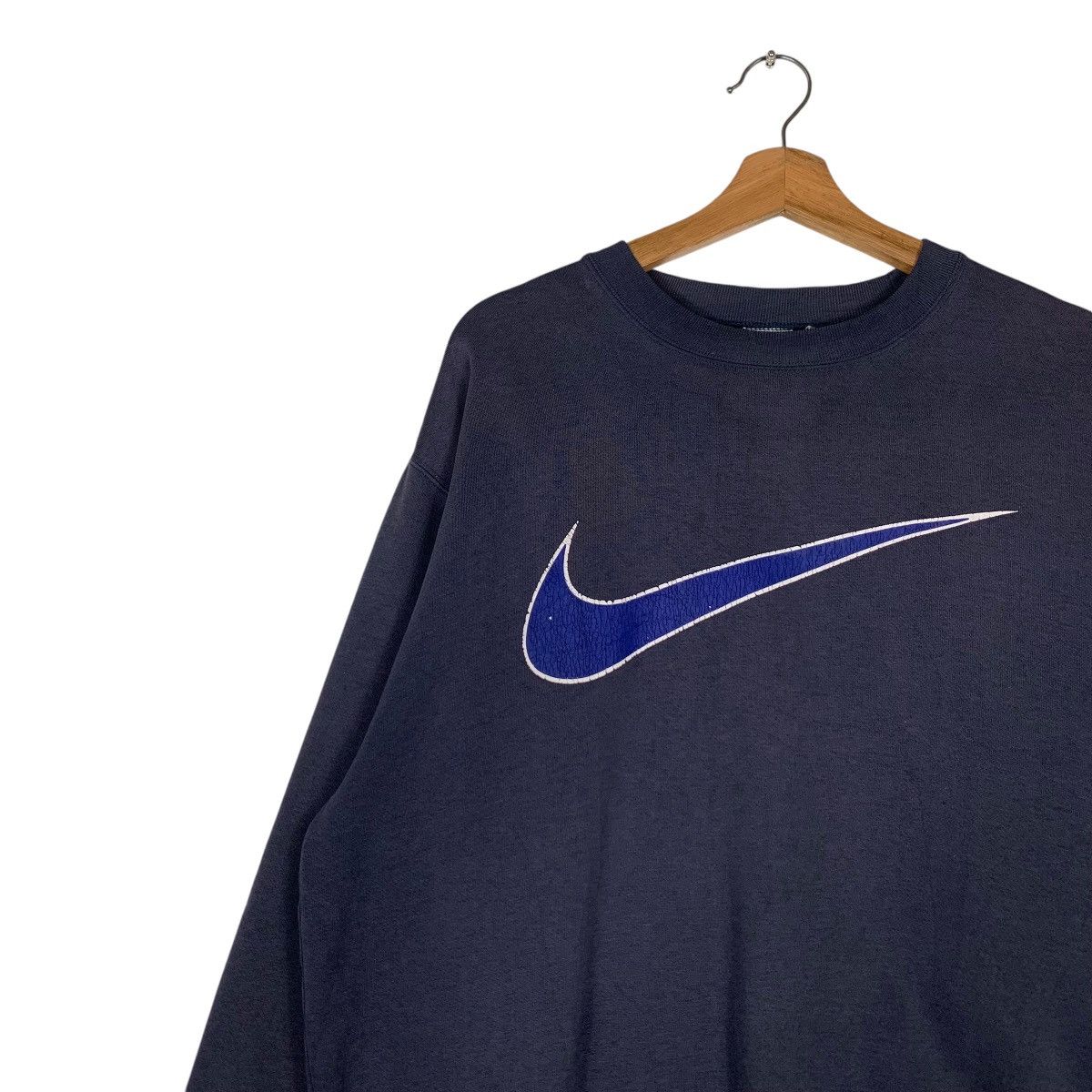 Nike 90's NIKE Swoosh Big Logo Crewneck Sweatshirt #1347-C61 Size US M / EU 48-50 / 2 - 6 Thumbnail