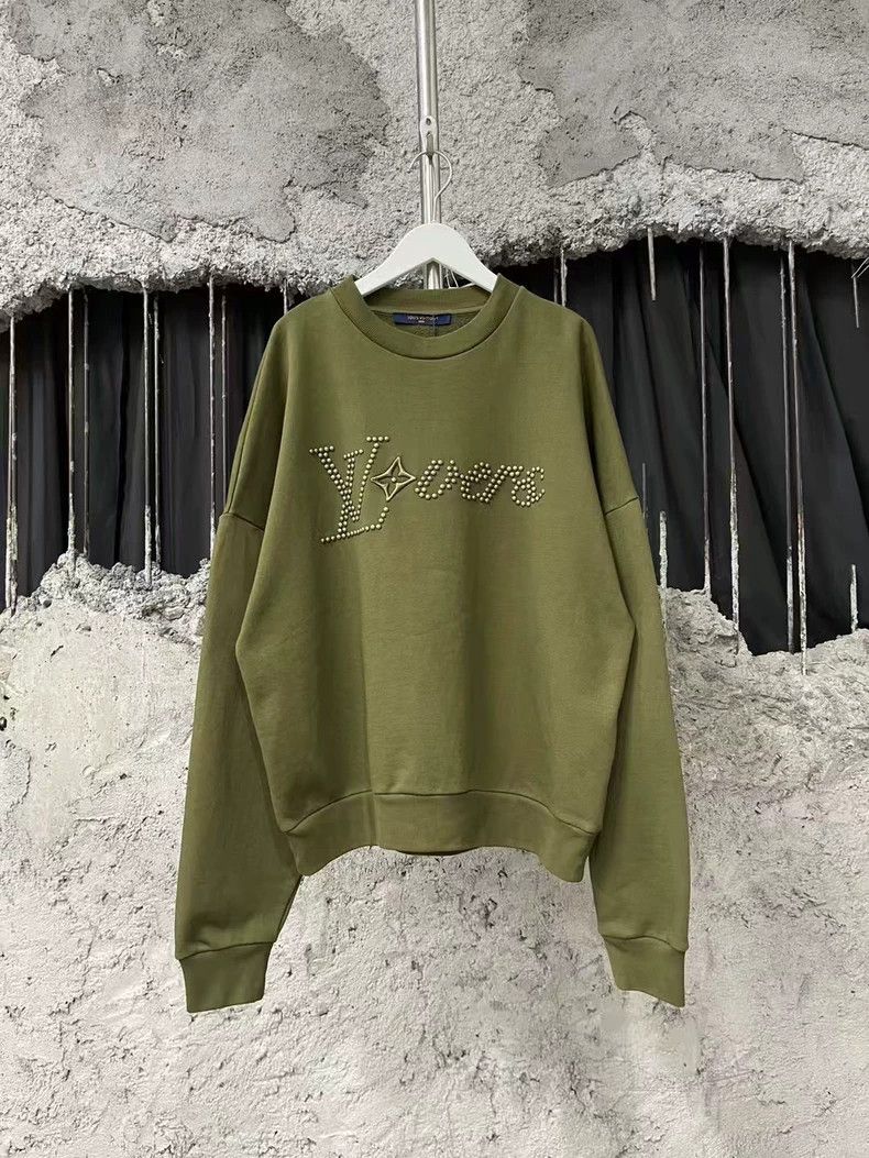 louis vuitton green oversized sweatshirt-dmc
