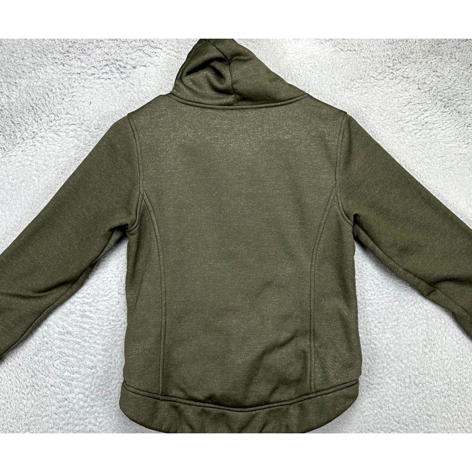 The North Face The North Face Cowl Neck Sweatshirt Womens XS Olive Fleece Lined Logo Pullover Long Sleeve Casual Outdoor Comfort Size XS / US 0-2 / IT 36-38 - 3 Thumbnail