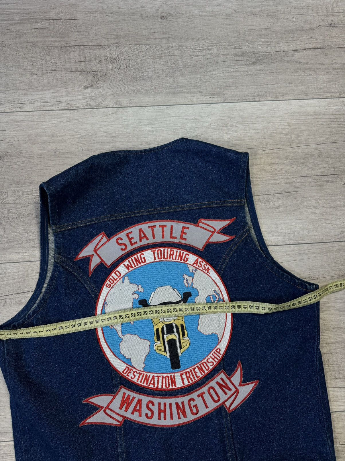 Wrangler Vintage Wrangler Western Denim Vest Made In USA Big Logo Size US L / EU 52-54 / 3 - 8 Thumbnail