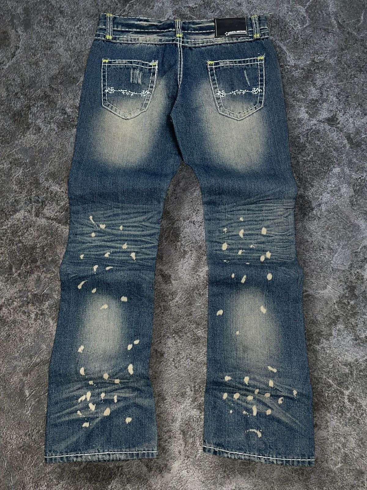 Tornado Mart Vintage Japan Designer Meteor Distressed Flared Iconic Denim Size US 32 / EU 48 - 10 Thumbnail