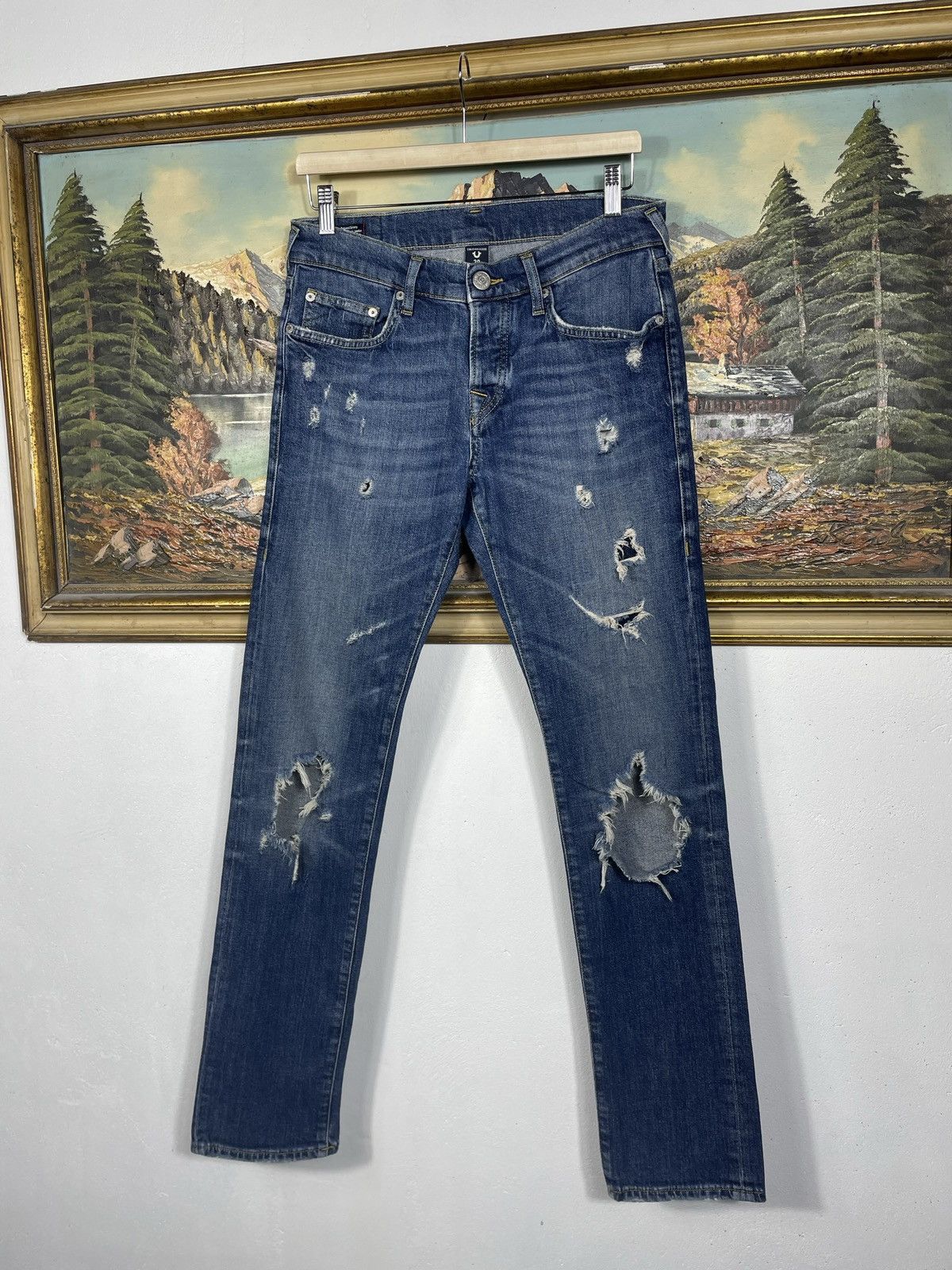 True Religion × Vintage True Religion Vintage Y2k Denim Jeans Ripped Pants Rocco Size 30" / US 8 / IT 44 - 4 Thumbnail