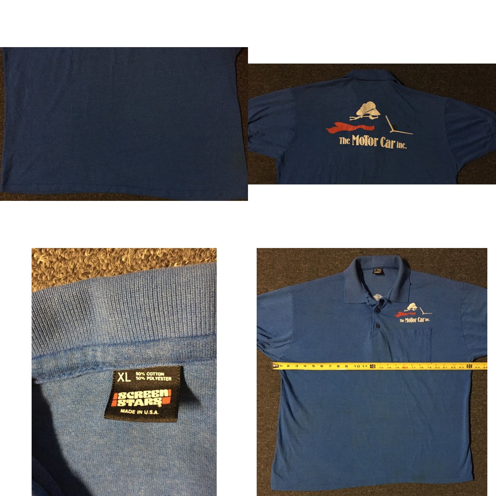 Vintage VINTAGE 80s Motor Car Inc Faded Mechanic Polo Shirt L XL USA Driving Grunge 90s Shirt Mens Blue USA Cars Retro Rockabilly Automotive Surf Skate Jazz Size US L / EU 52-54 / 3 - 8 Thumbnail