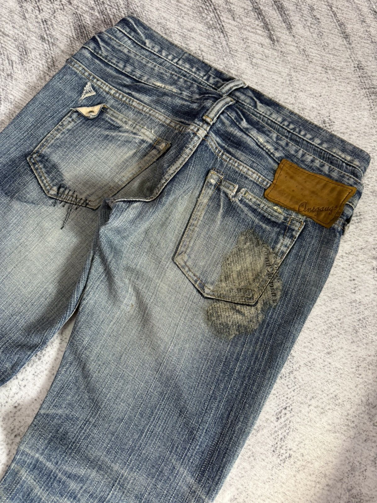 Hysteric Glamour × Japanese Brand Antgauge Japan Boro Distressed Newspaper Patch Jeans Size US 30 / EU 46 - 16 Thumbnail