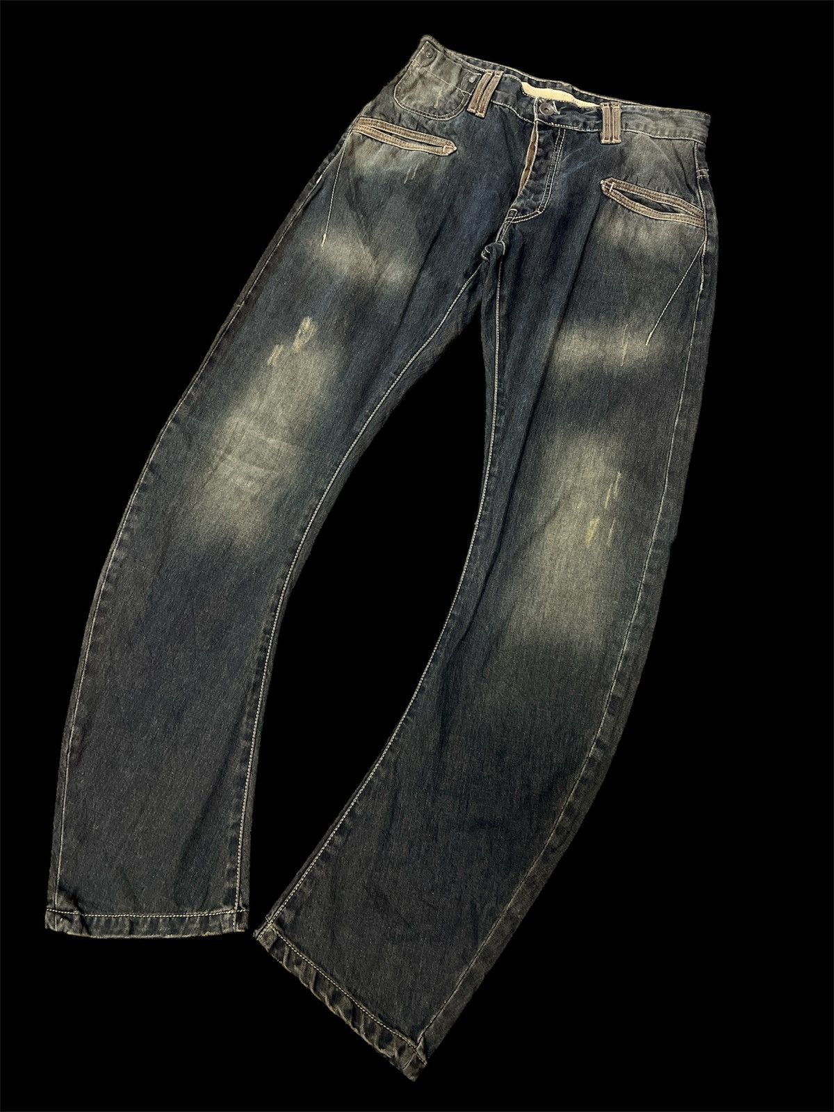 Japanese Brand DEVRED CURVE RUSTY DENIM DISTRESSED DENIM PANT Size US 30 / EU 46 - 5 Thumbnail