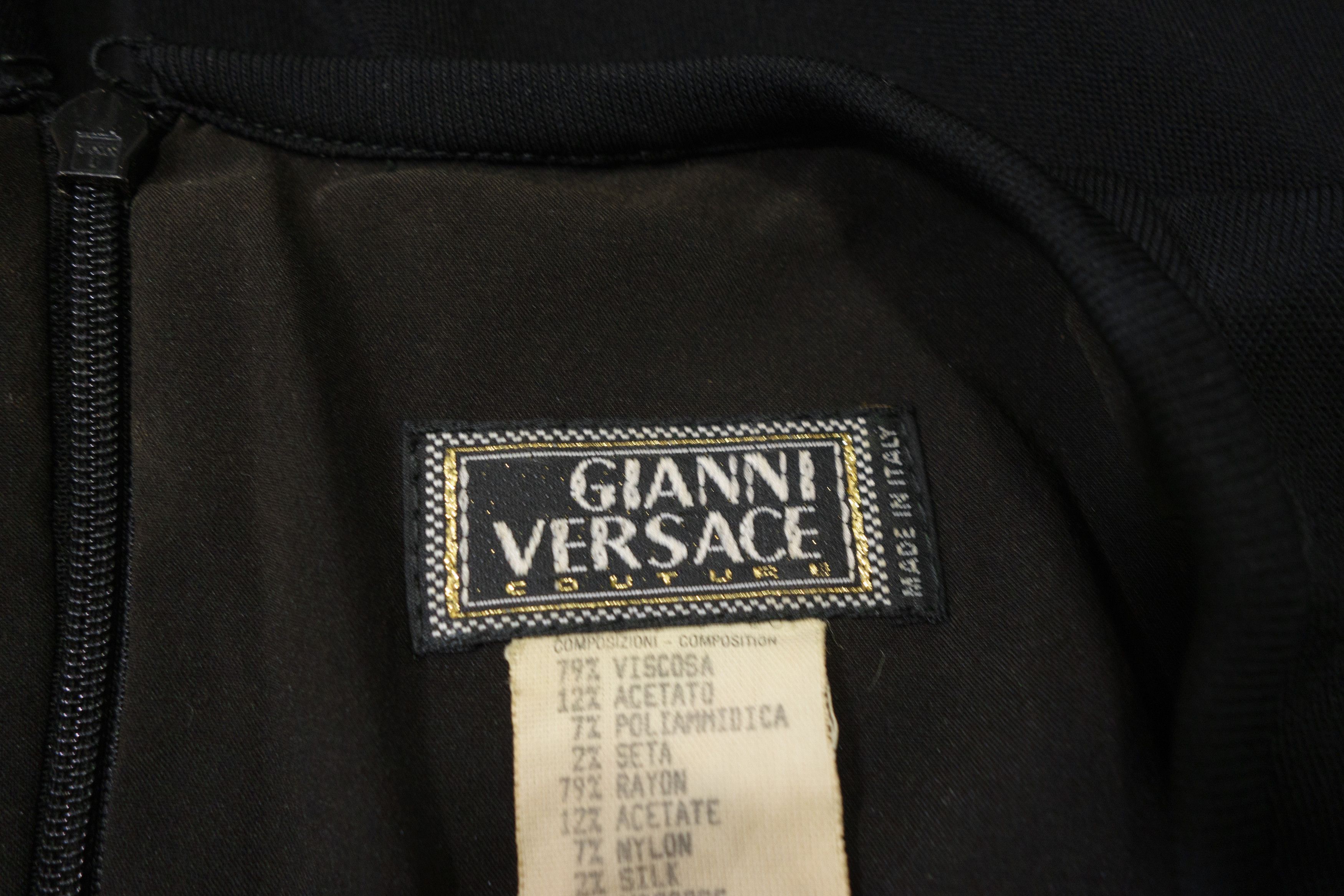 Versace Gianni Versace 90s Couture Twist Keyhole Mini Dress Vintage Size M / US 6-8 / IT 42-44 - 10 Thumbnail