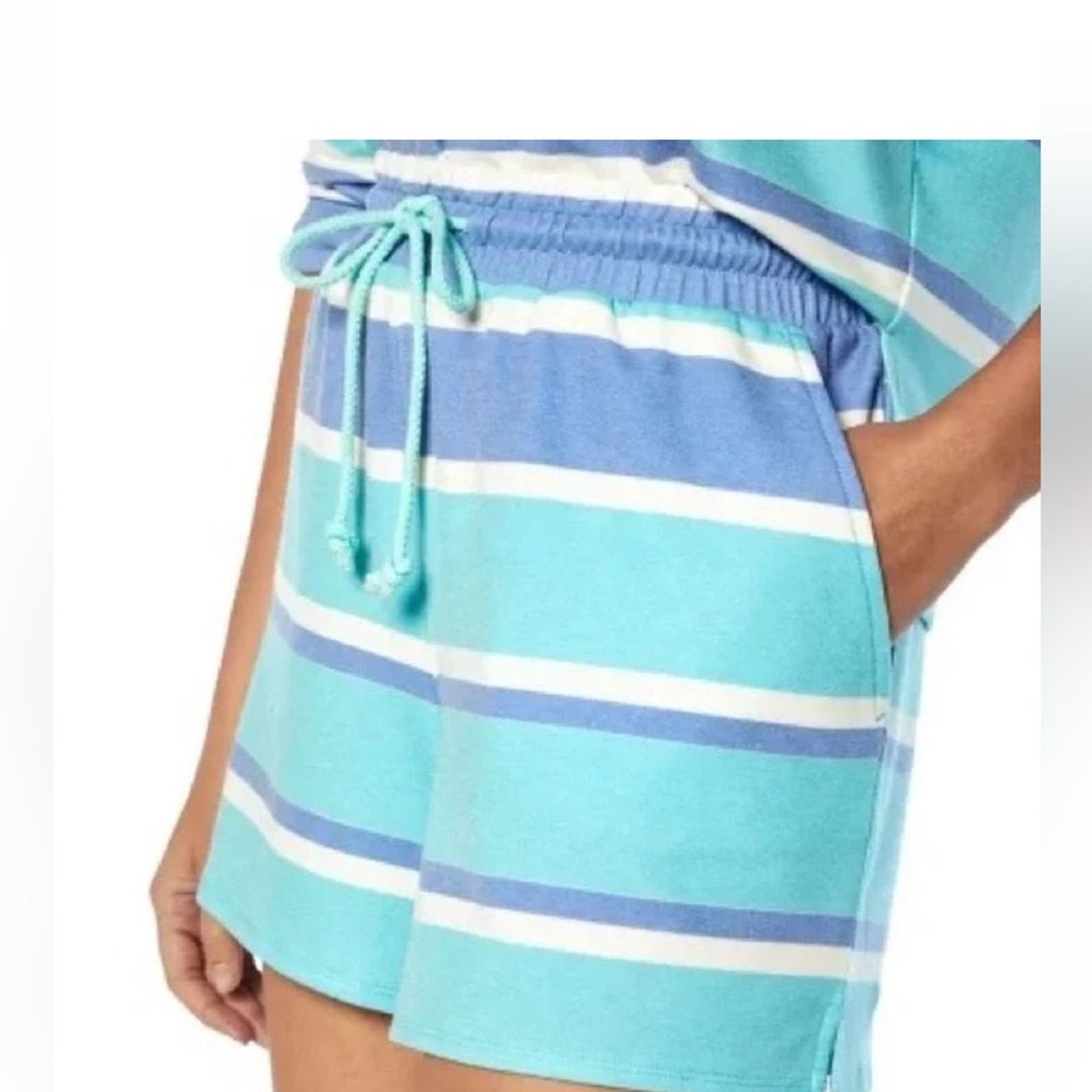 Wildfox NWOT Wildfox Blue and Green Striped Jogger Set $160 MSRP Size 30" / US 8 / IT 44 - 3 Thumbnail