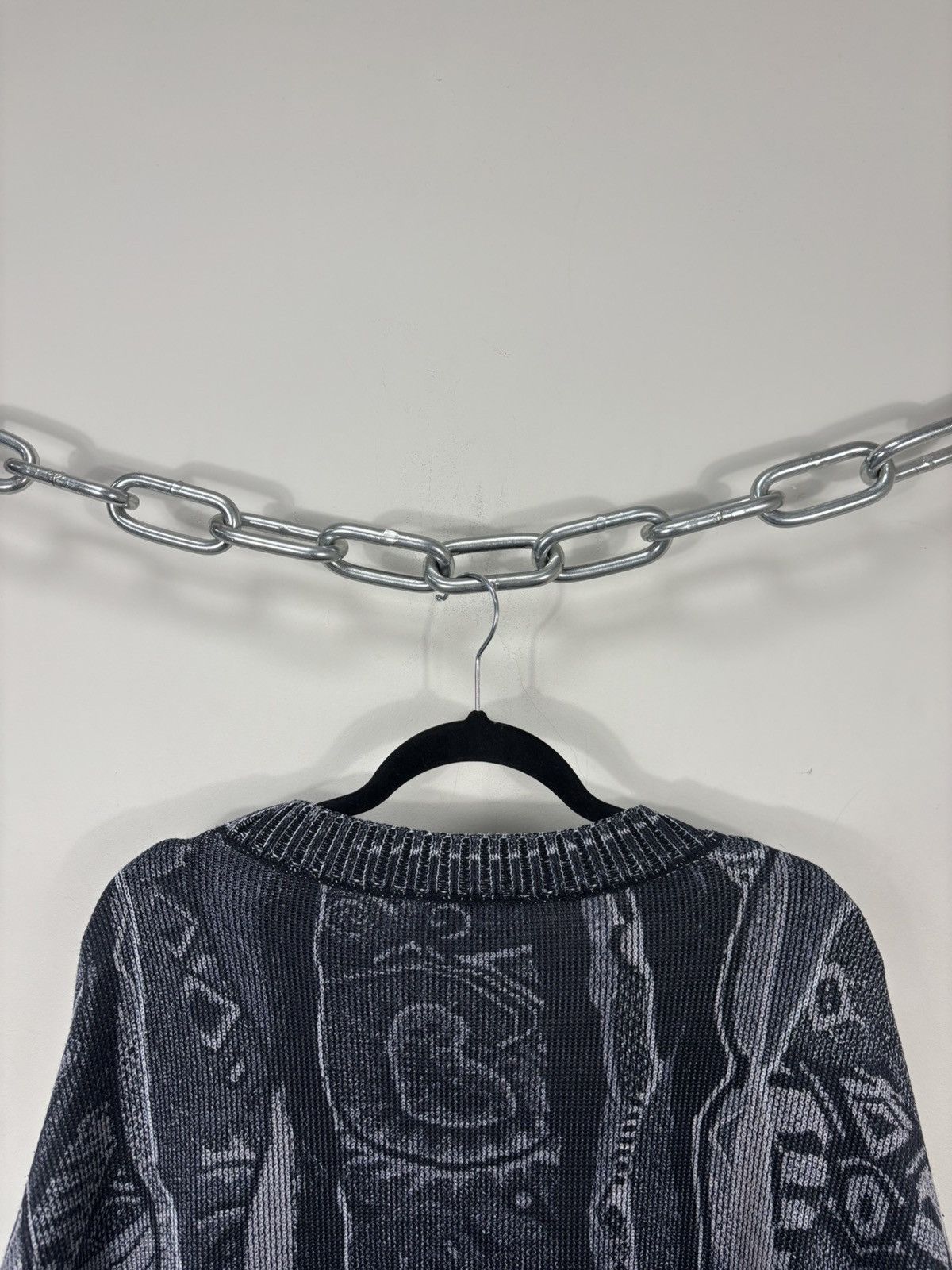 Carlo Colucci Carlo Colucci Men’s 3D Abstract Knit Gray Oversized Sweater Size US XXL / EU 58 / 5 - 13 Thumbnail