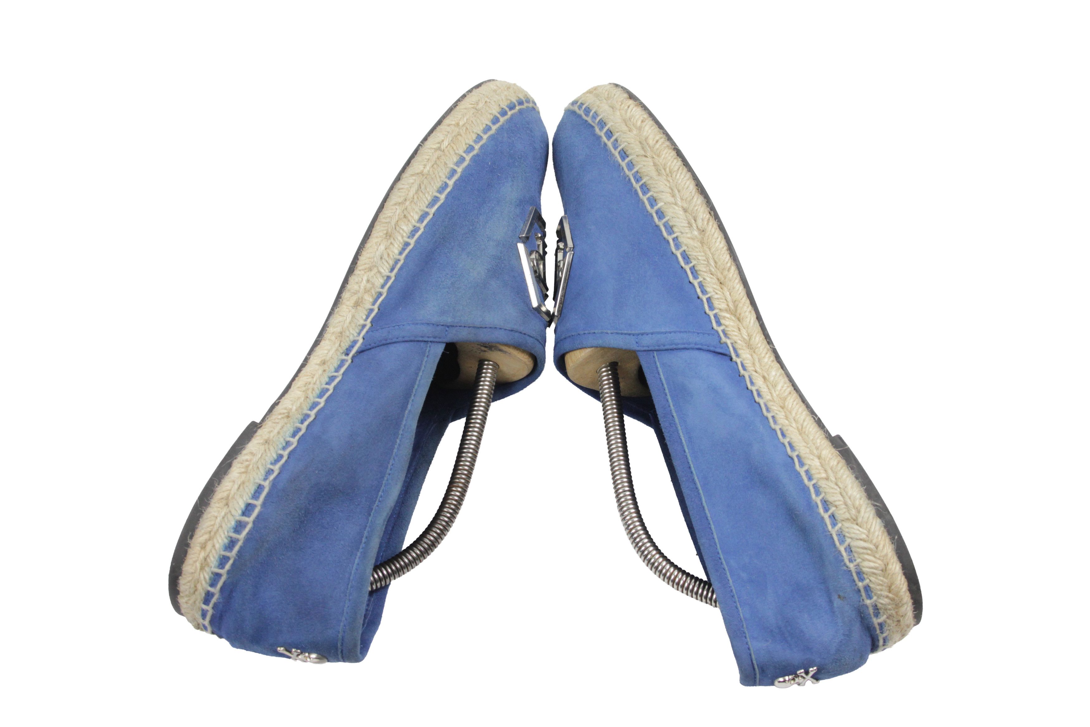 Philipp Plein Skull Logo Y2K Suede Espadrilles Size US 10 / EU 43 - 8 Thumbnail