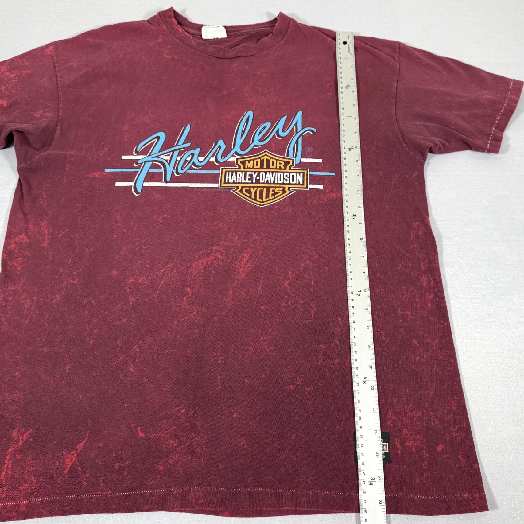 Harley Davidson VINTAGE Harley-Davidson Shirt Mens Large Red Beach 90s Biker Double-Sided Graphic Crew Neck Short Sleeve Size US L / EU 52-54 / 3 - 7 Thumbnail