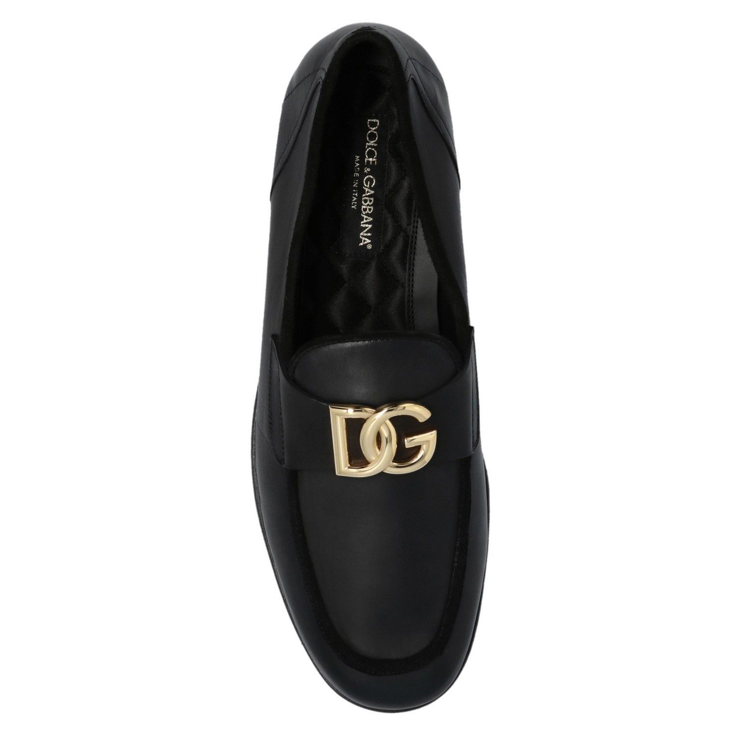 DOLCE&GABBANA DG Black Leather Loafers New & Authentic (Men'