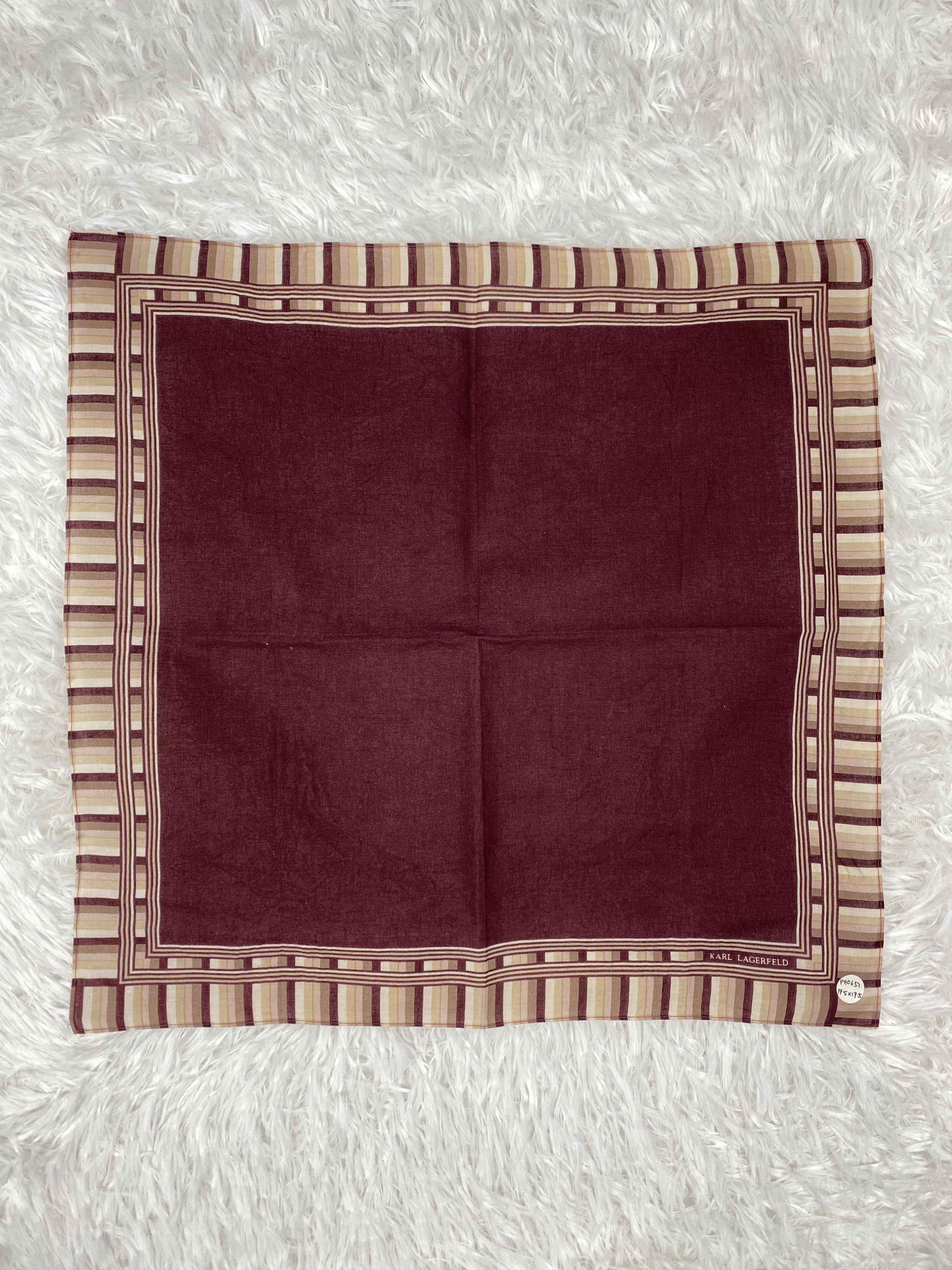Karl Lagerfeld × Vintage Vintage Karl Lagerfeld Handkerchief Neckerchief PH0651 Size ONE SIZE - 3 Thumbnail