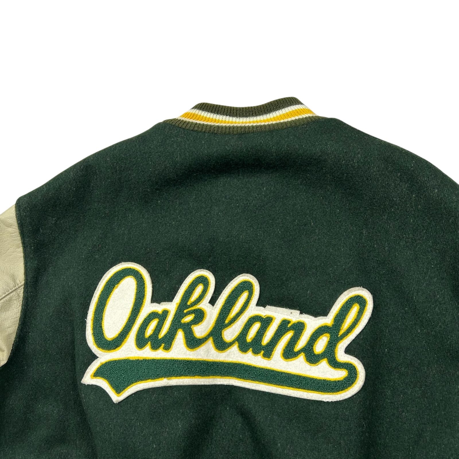 MLB VTG 90s MLB OAKLAND ATHLETICS A's DELONG VARSITY JACKET Size US XL / EU 56 / 4 - 3 Thumbnail