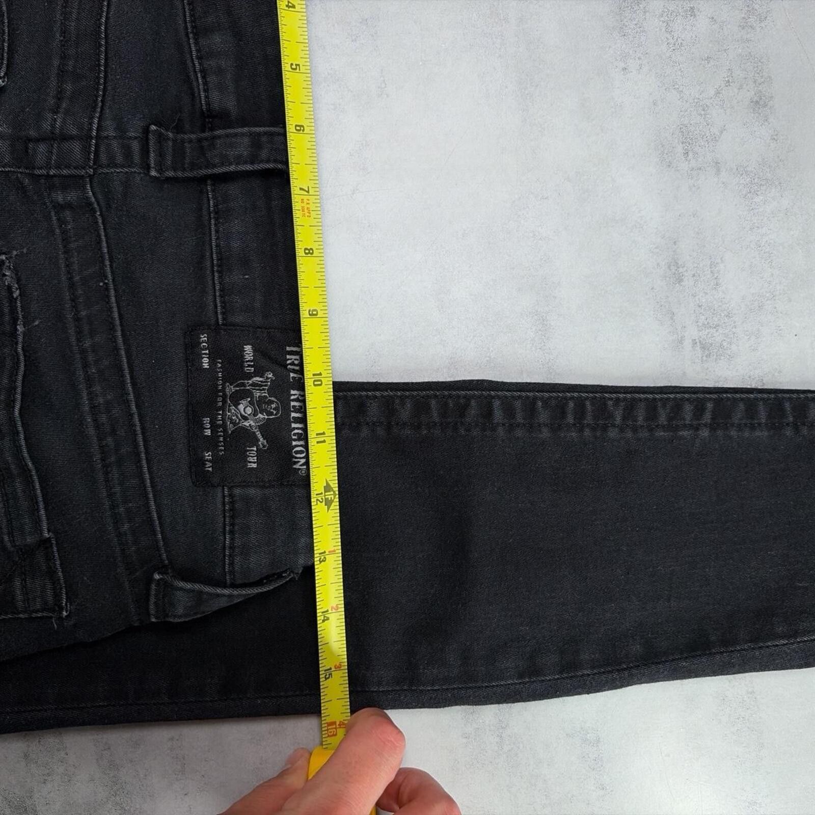 True Religion Y2K Black True Religion Grunge Gothic Skinny Denim Jeans Size 30" / US 8 / IT 44 - 5 Thumbnail