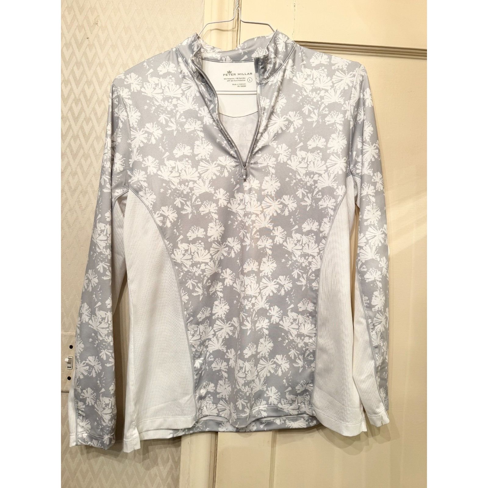 Peter Millar Peter Miller UPF 50+ Sun Protection Long Sleeve Mesh Floral Size L / US 10 / IT 46 - 2 Thumbnail
