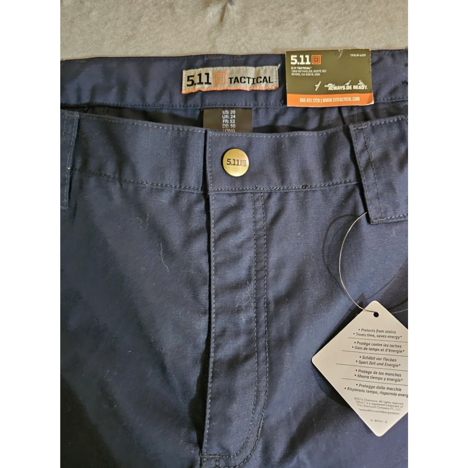 Vintage 5.11 Tactical Pants Womens Sz 20 L Blue Taclite Pro Ripstop Cargo Regular Size 42" / US 20 - 3 Thumbnail