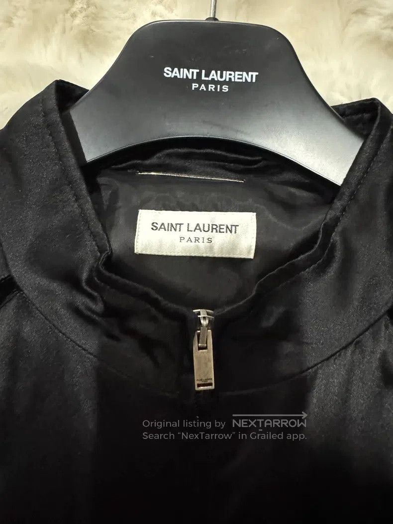 Saint Laurent Paris Saint Laurent Paris Crystal Beaded Silk Jacket Size US L / EU 52-54 / 3 - 4 Thumbnail