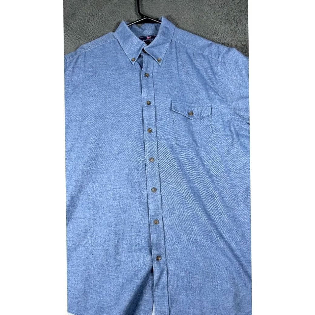 Vineyard Vines Vineyard Vines Shirt Button Down Long Sleeve Slim Fit Blue XL Mens Size US XL / EU 56 / 4 - 2 Thumbnail