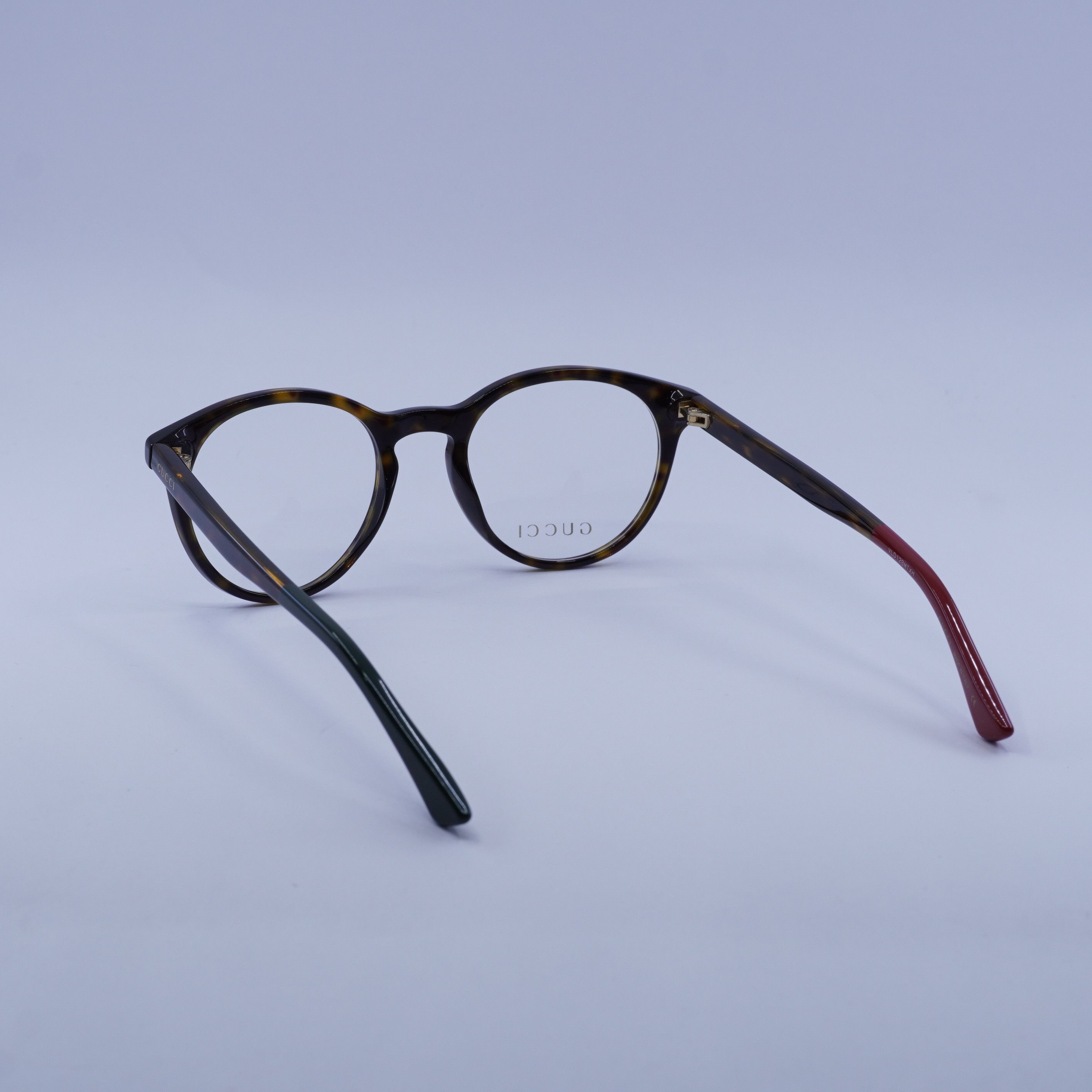 Gucci Gucci GG0406O 006 Eyeglasses Dark Havana 50mm Round Frame Size ONE SIZE - 5 Thumbnail