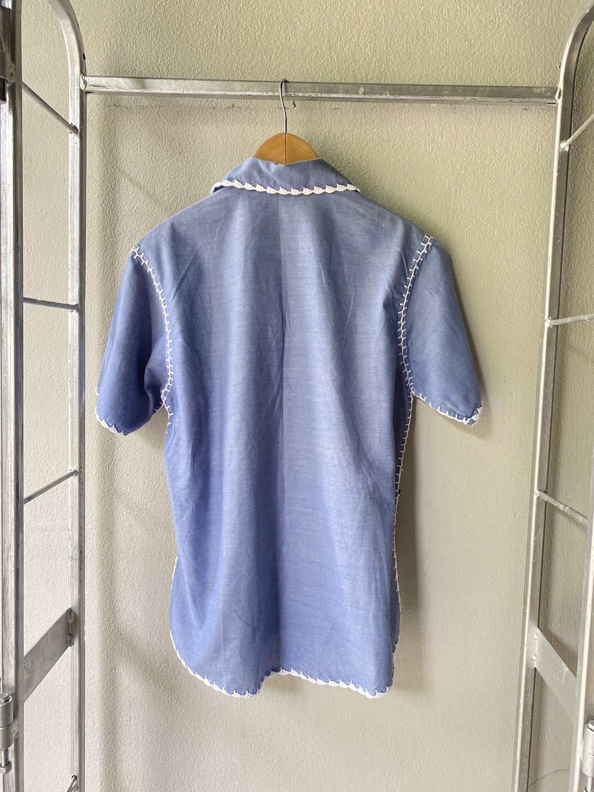 Vintage CROCHET LADDERWORK SHORT SLEEVE SHIRT NOT BODE Size US M / EU 48-50 / 2 - 2 Thumbnail