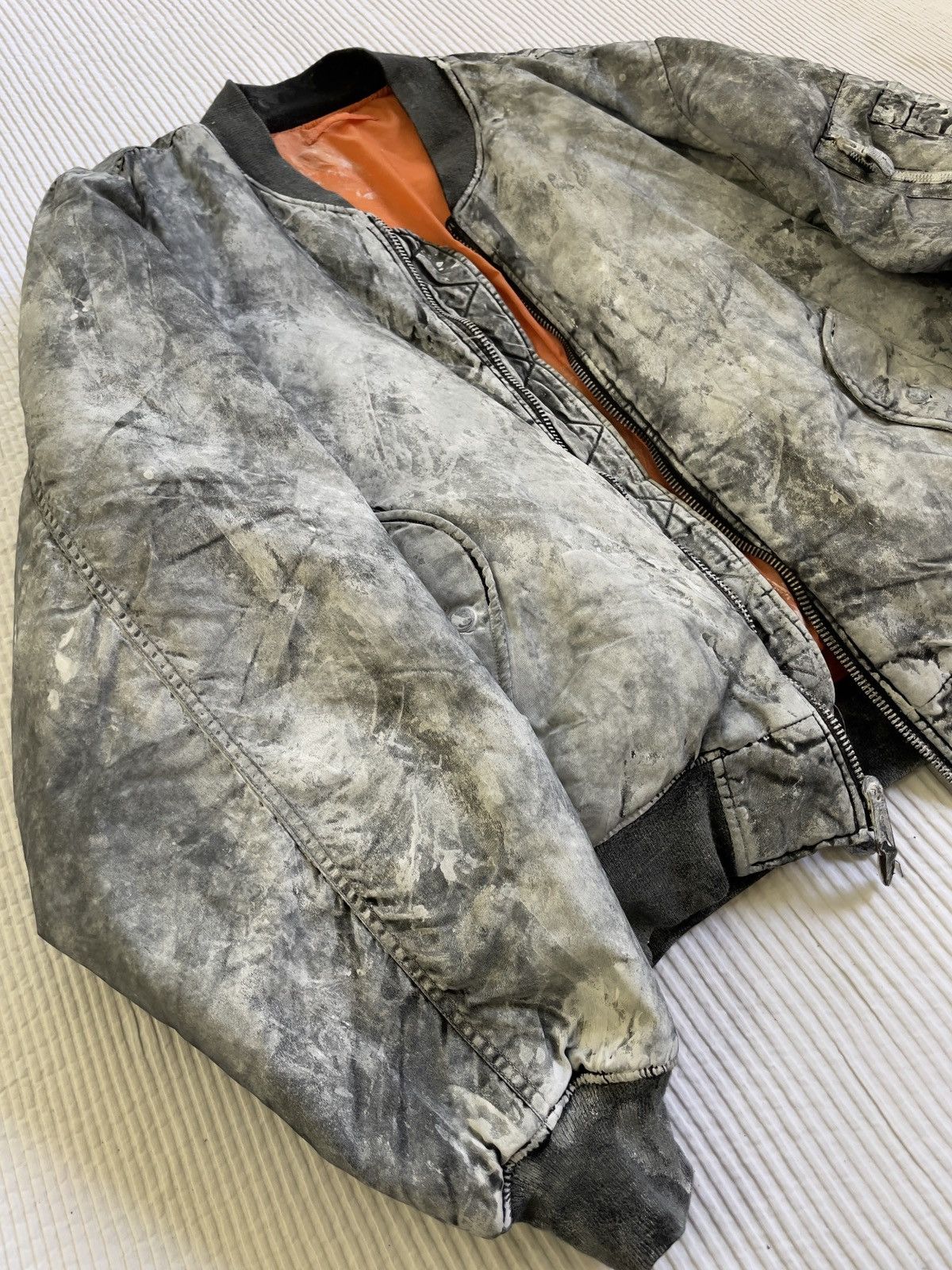 Handmade Snow Camo Bomber Jacket Size US XL / EU 56 / 4 - 7 Thumbnail