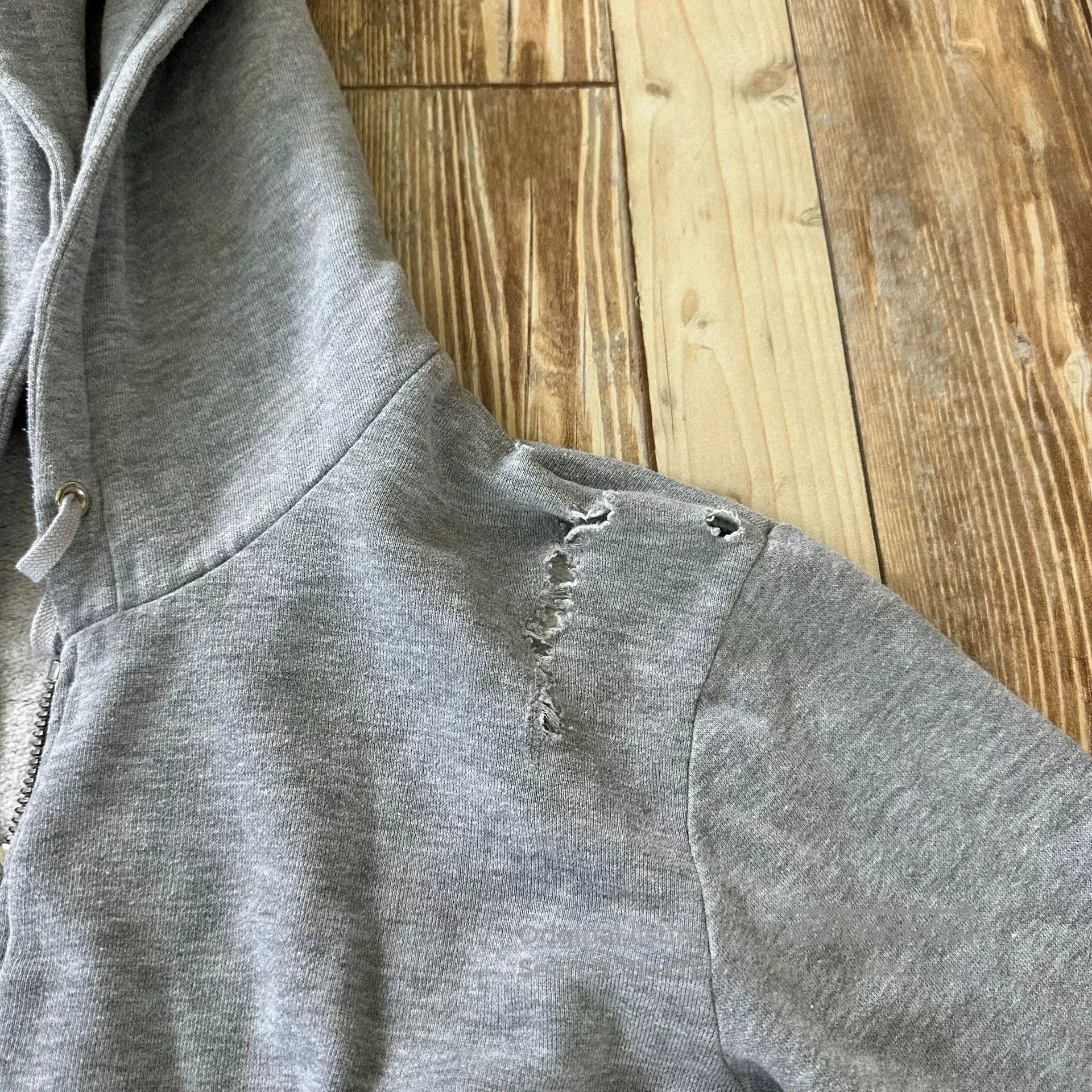 Balmain Balmain Distressed Zip Hooded Jacket. Size US XXS / EU 40 - 5 Thumbnail